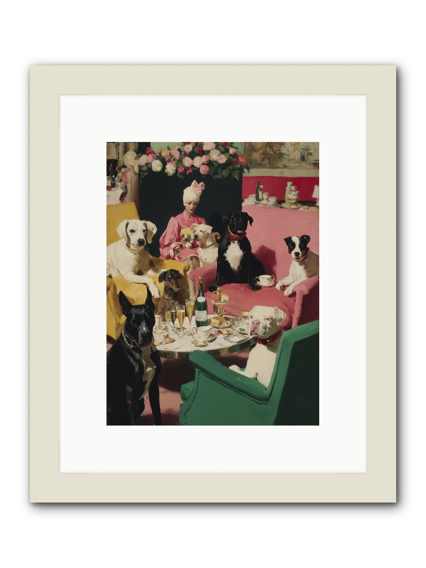 Cocktails & Compliments At Number Nine -- Framed Print - White 9x12