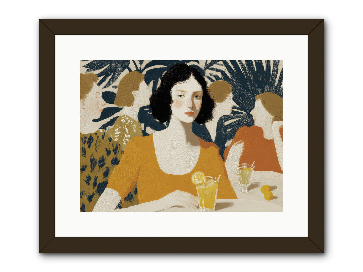 Cocktails in the Conservatory -- Framed Print - Black 16x12