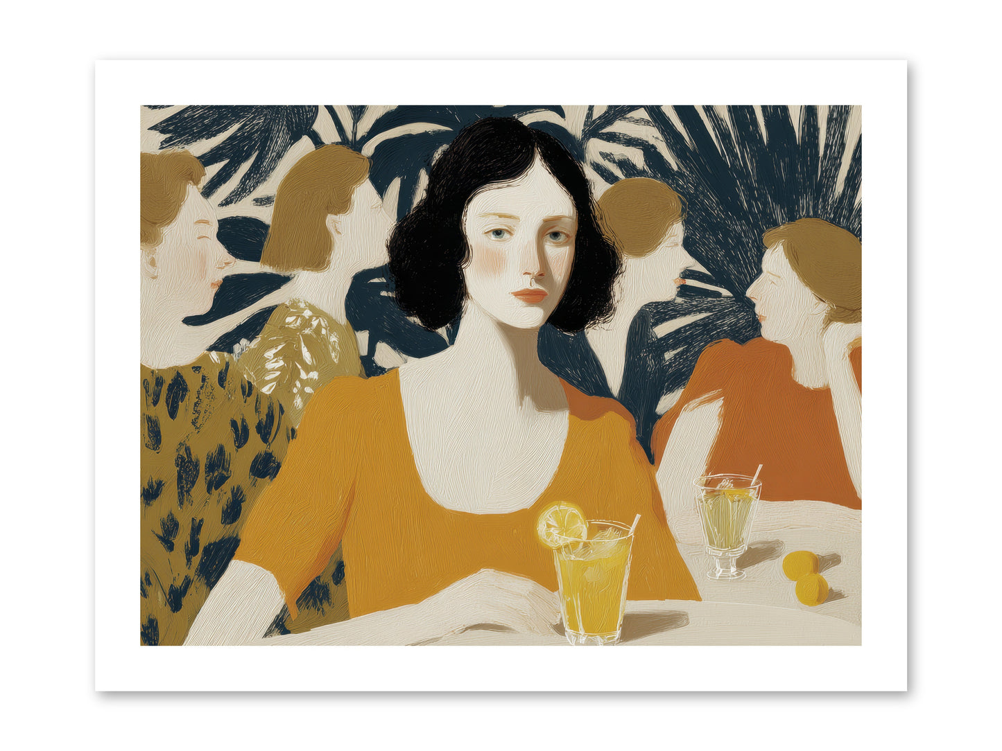 Cocktails in the Conservatory -- Loose Canvas Print 16x12