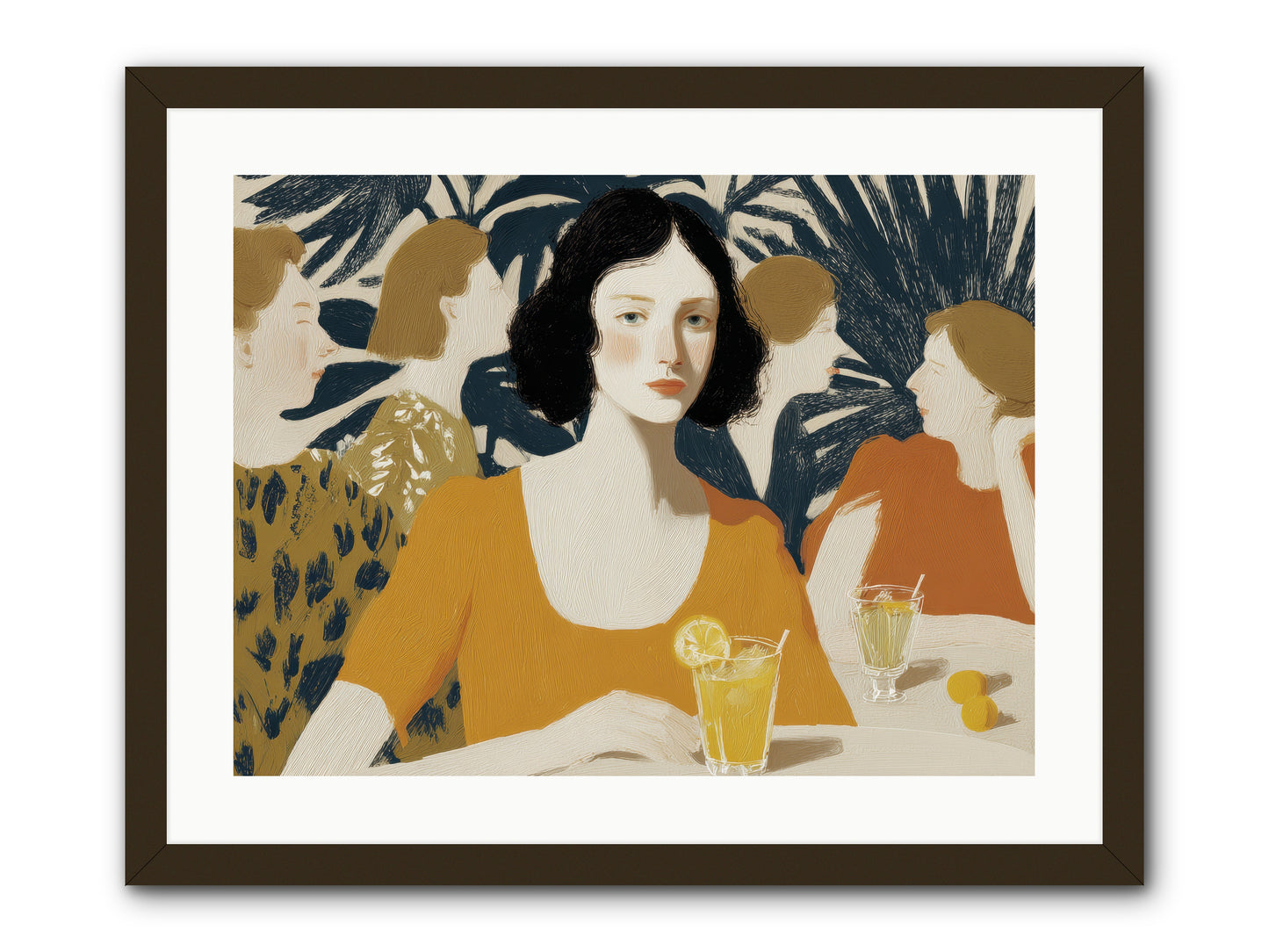 Cocktails in the Conservatory -- Framed Print - Black 24x18