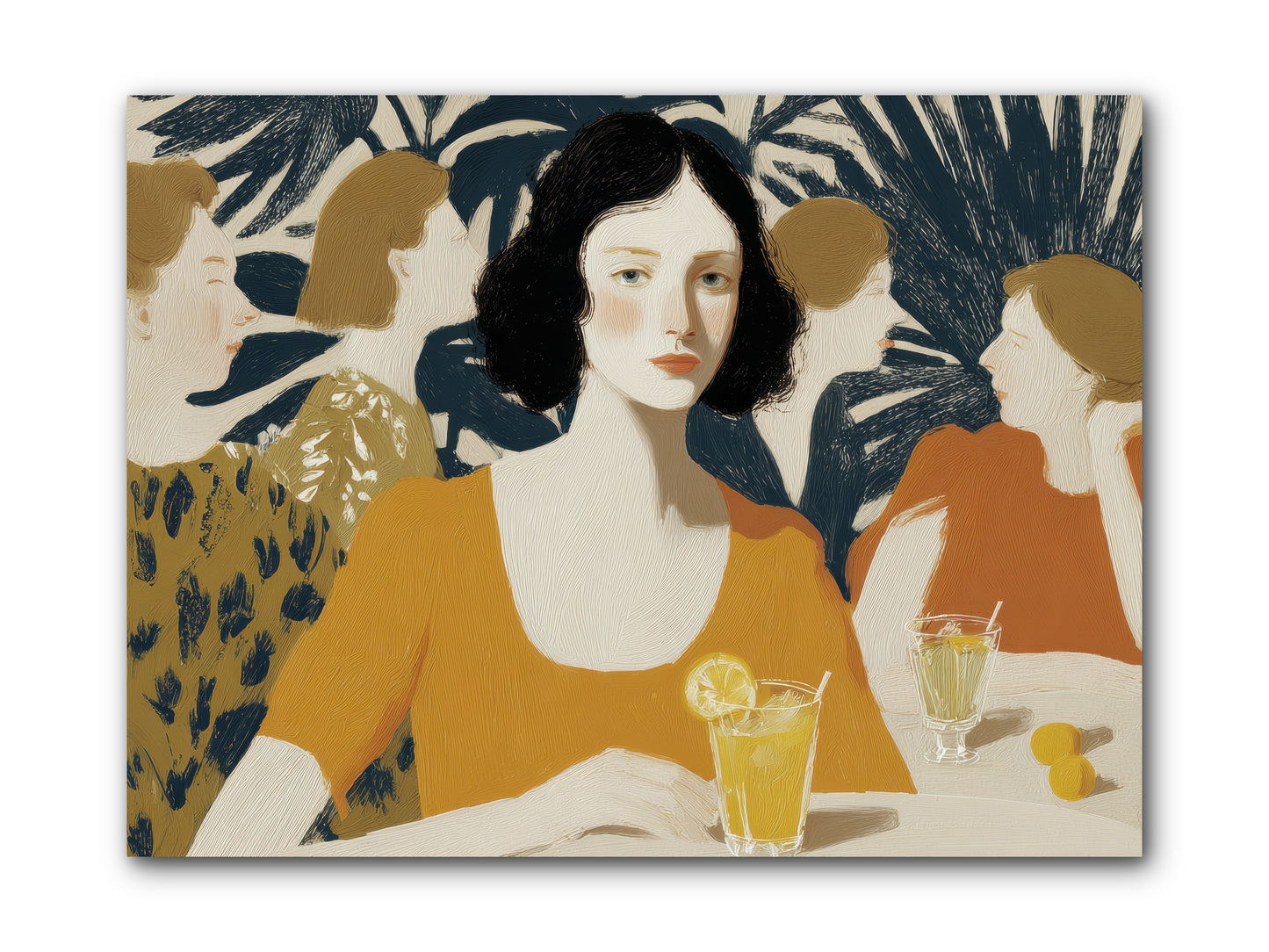 Cocktails in the Conservatory -- Wrapped Canvas 12x9