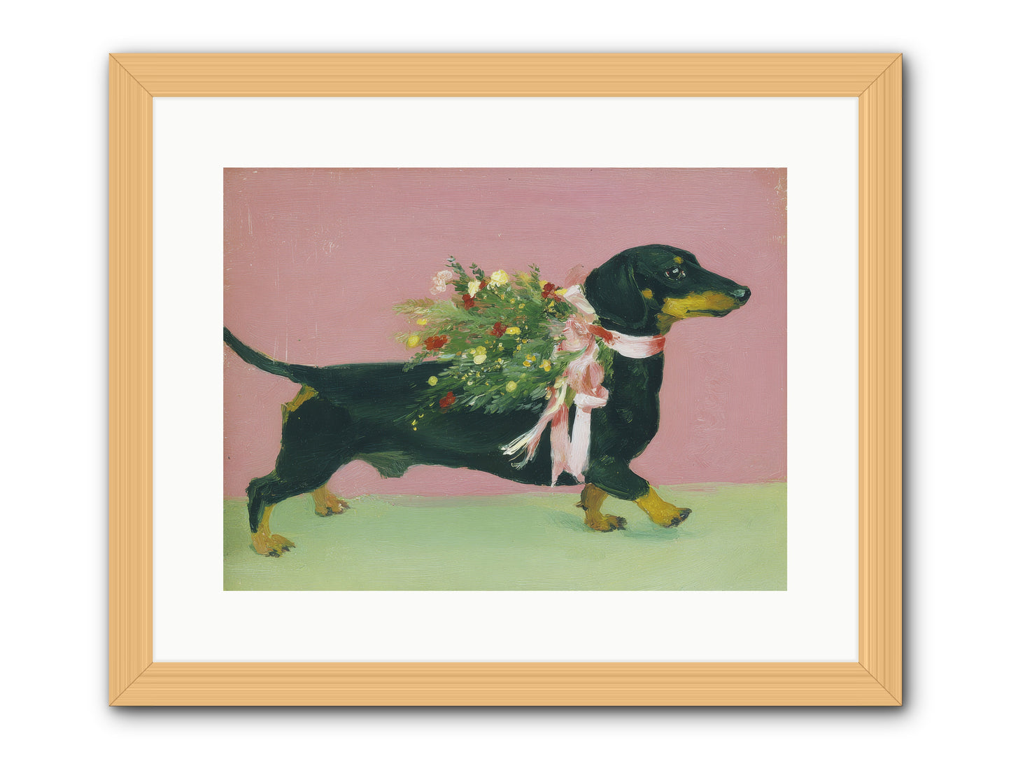 Cocoa Companion -- Framed Print - Natural 16x12