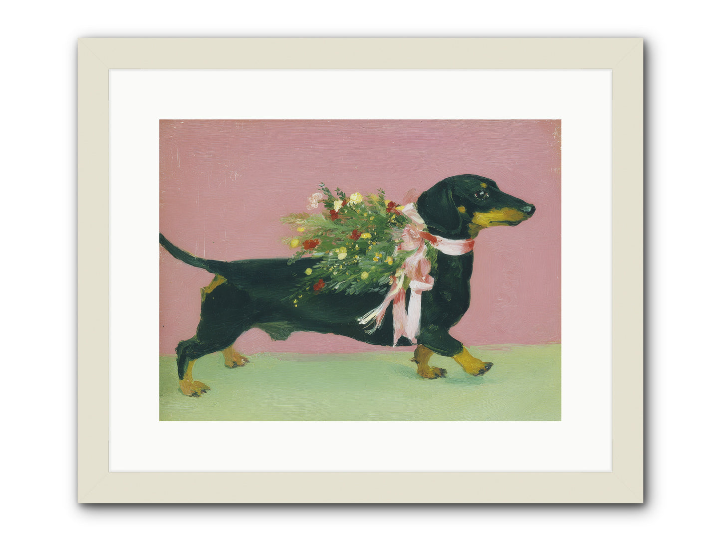 Cocoa Companion -- Framed Print - White 16x12