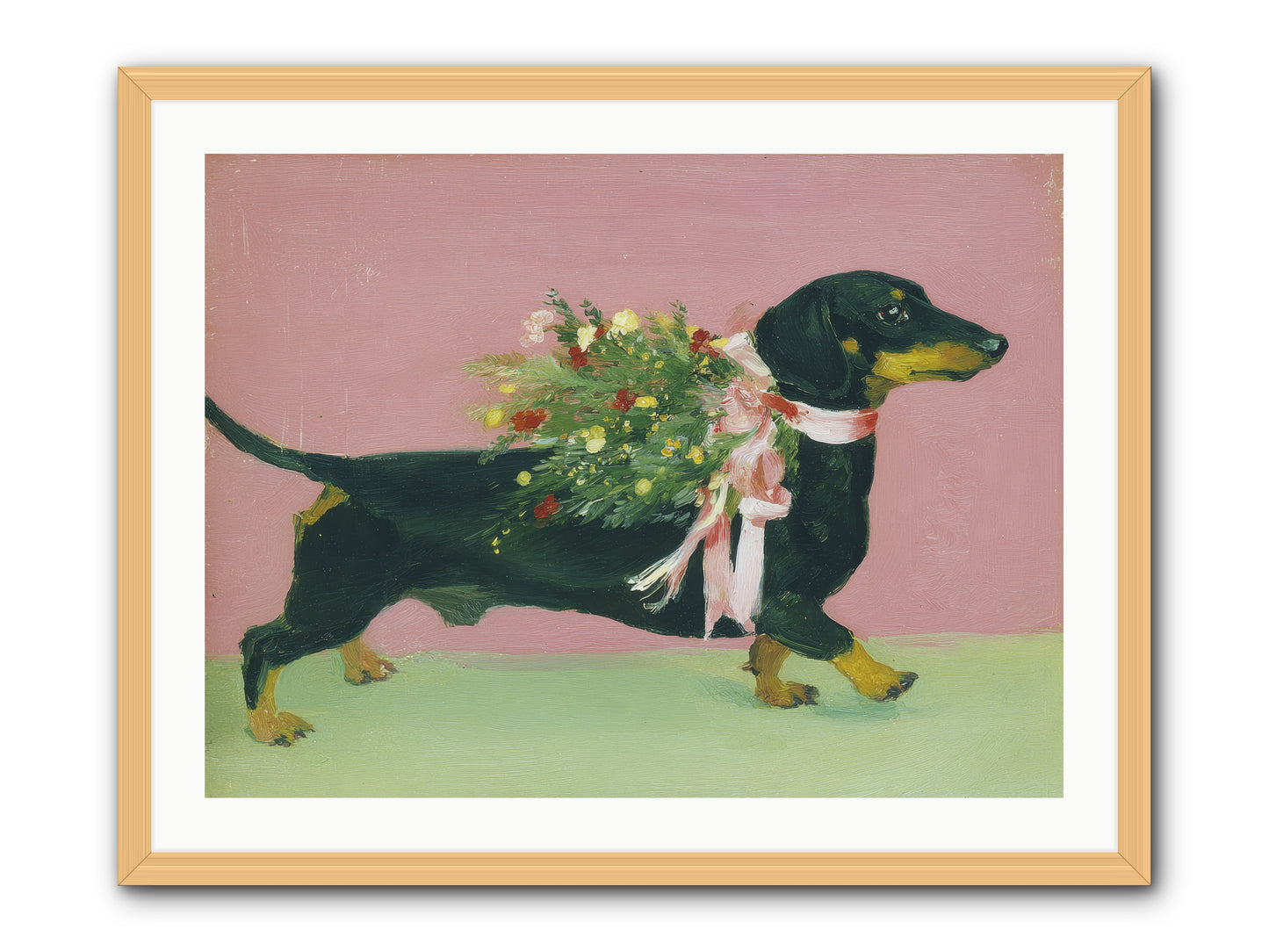 Cocoa Companion -- Framed Print - Natural 32x24