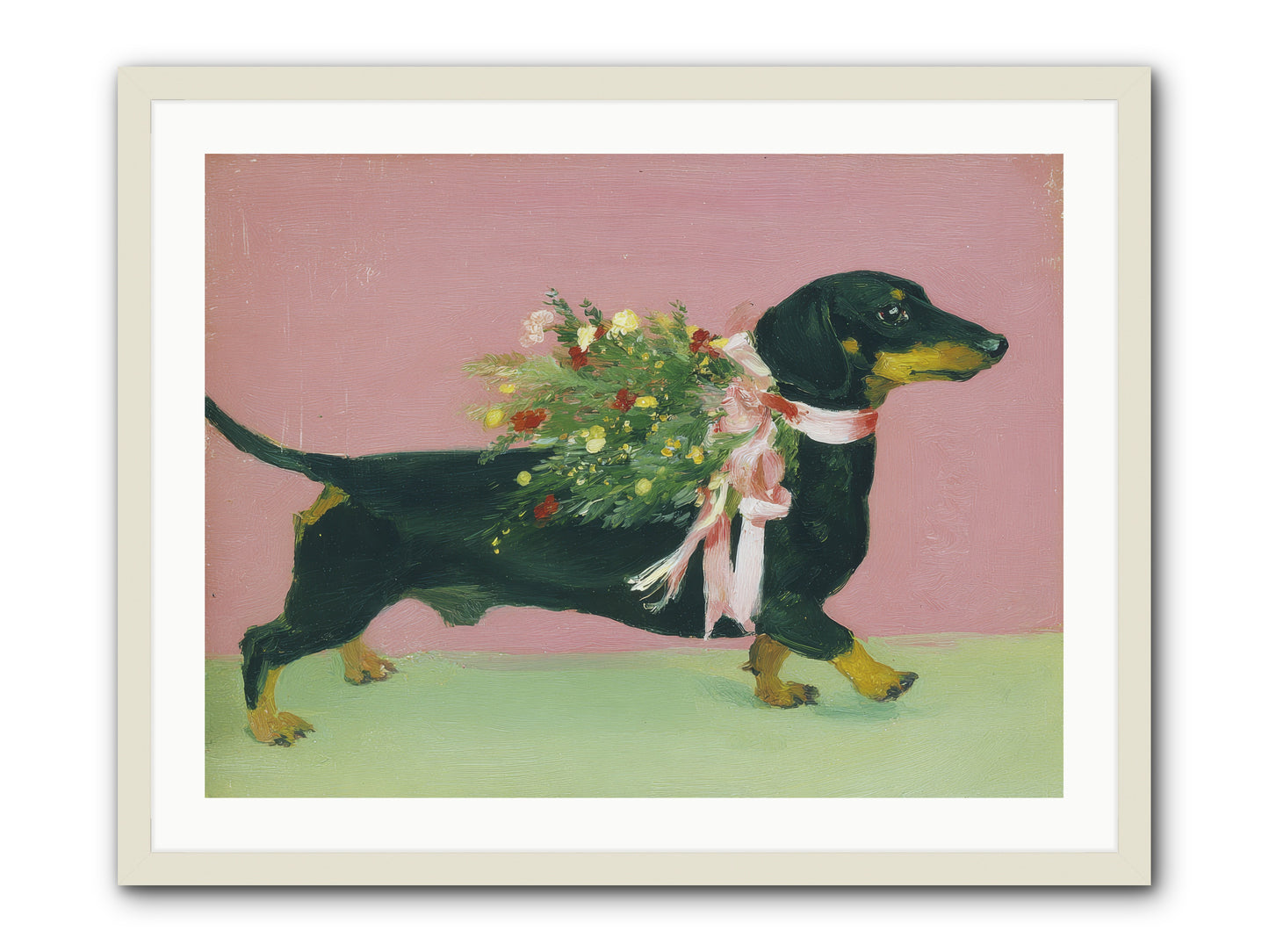 Cocoa Companion -- Framed Print - White 32x24