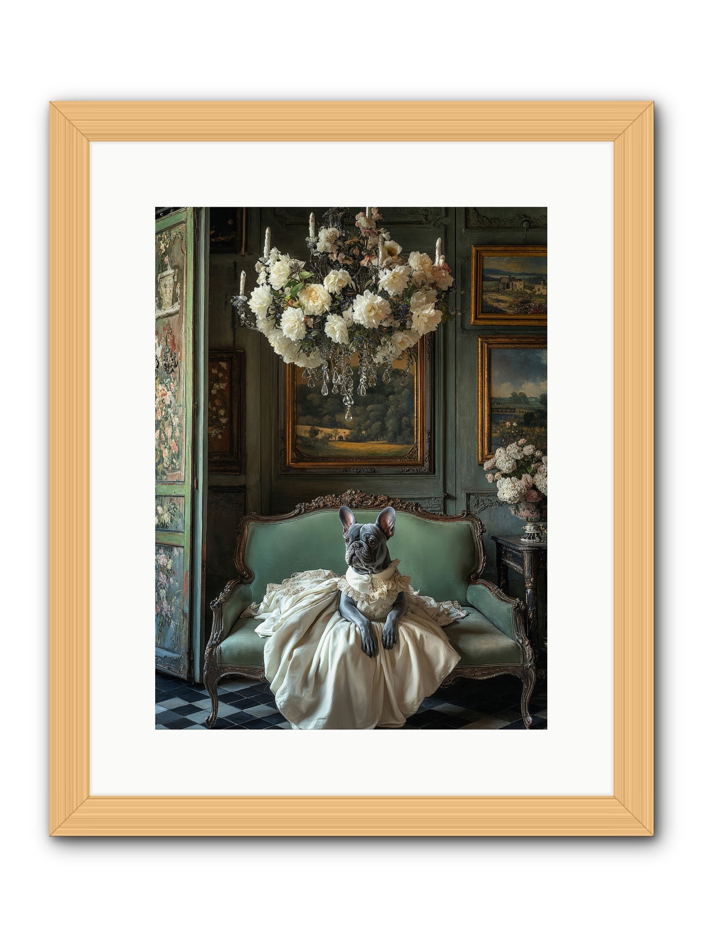 Collecting Cloud GardensRez -- Framed Print - Natural 12x16