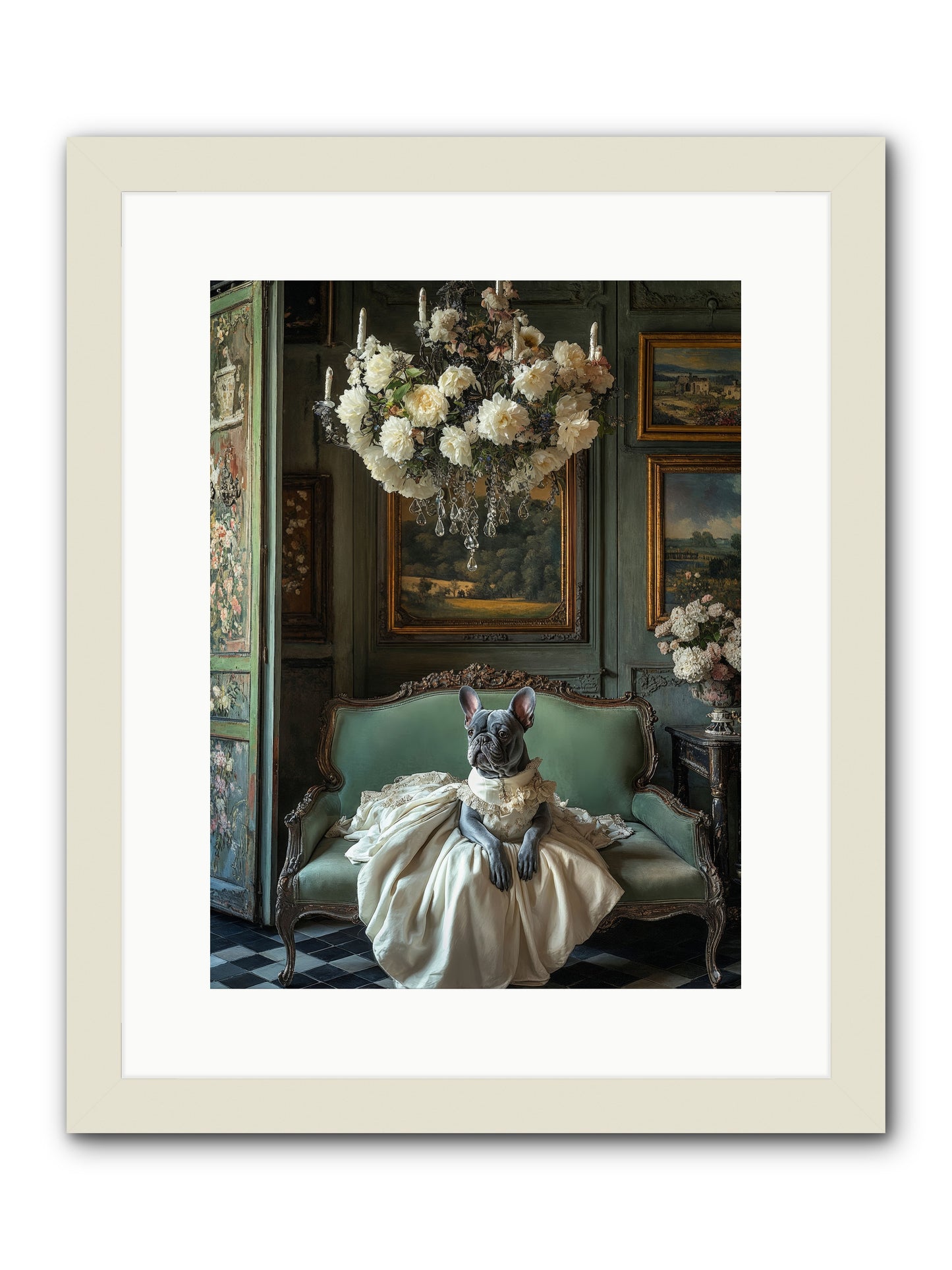 Collecting Cloud GardensRez -- Framed Print - White 12x16