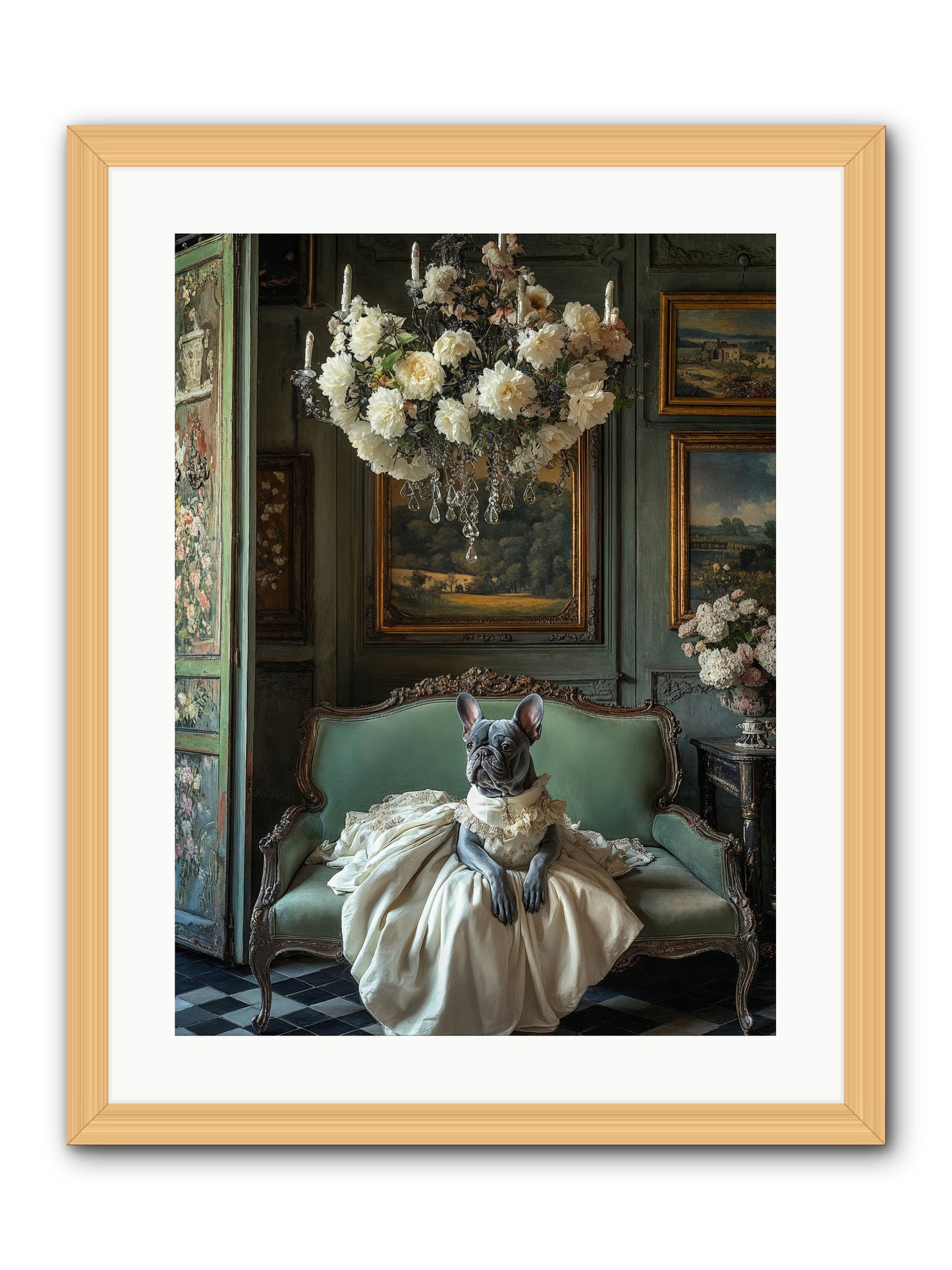 Collecting Cloud GardensRez -- Framed Print - Natural 18x24