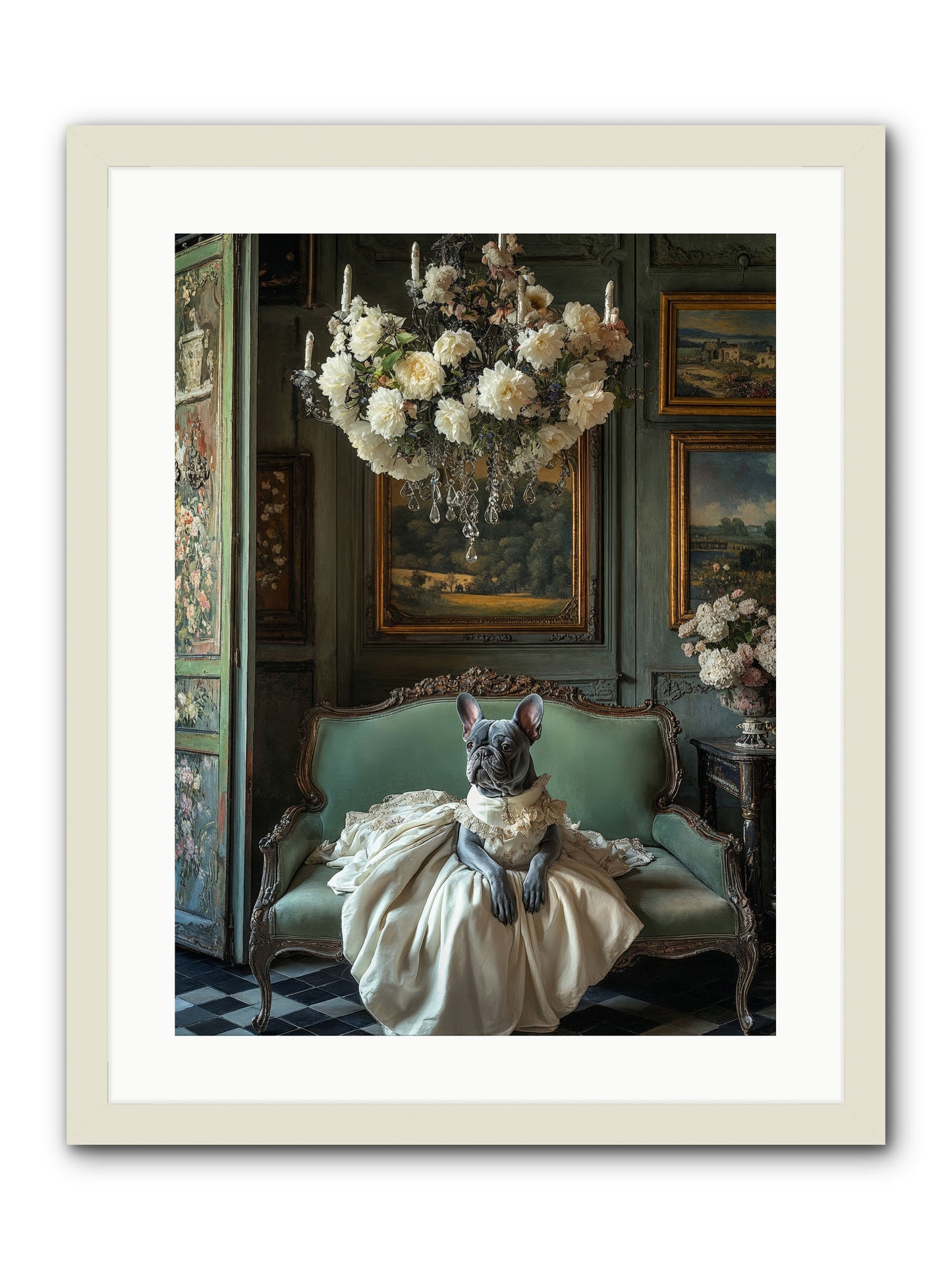 Collecting Cloud GardensRez -- Framed Print - White 18x24
