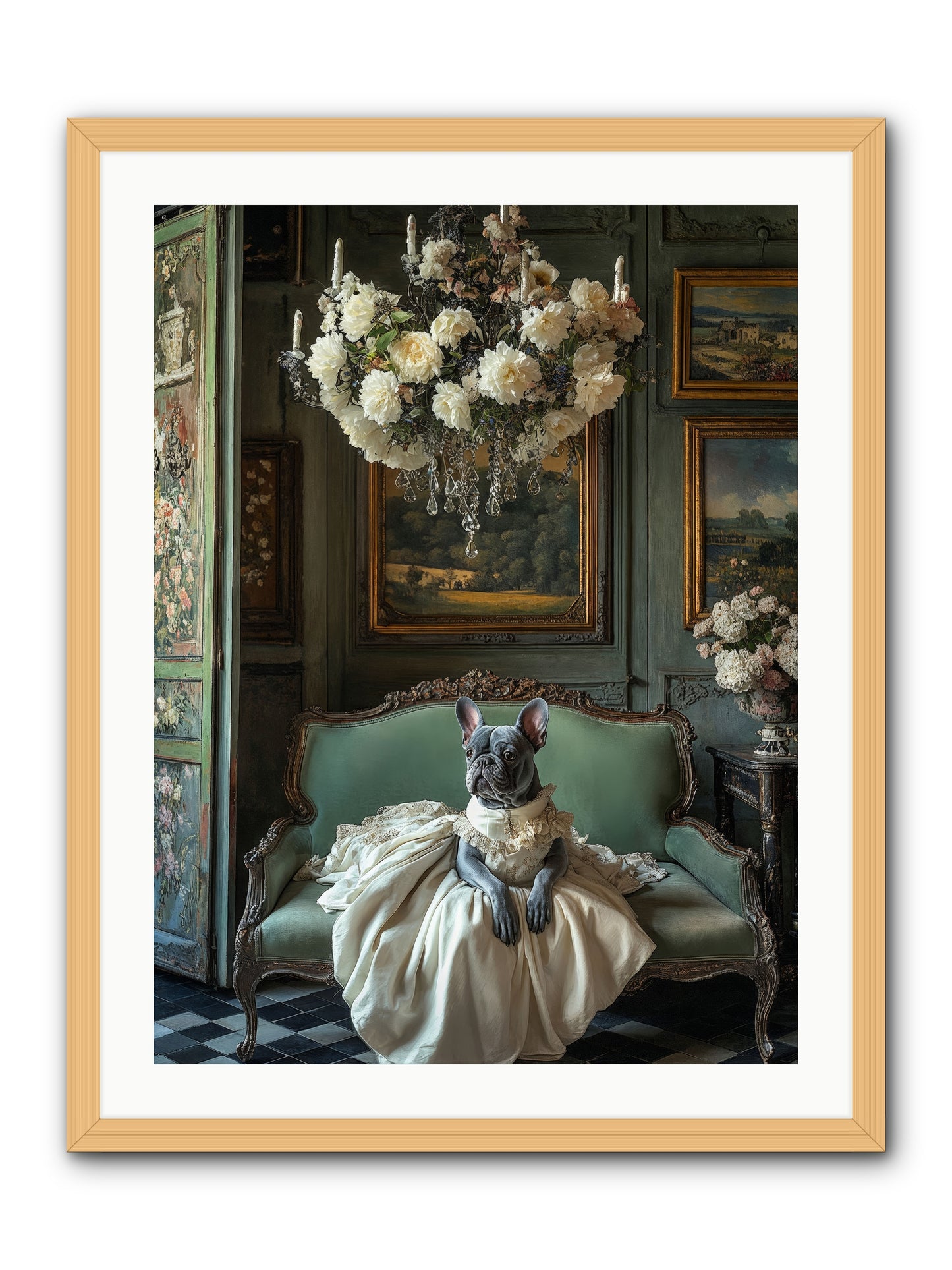 Collecting Cloud GardensRez -- Framed Print - Natural 24x32