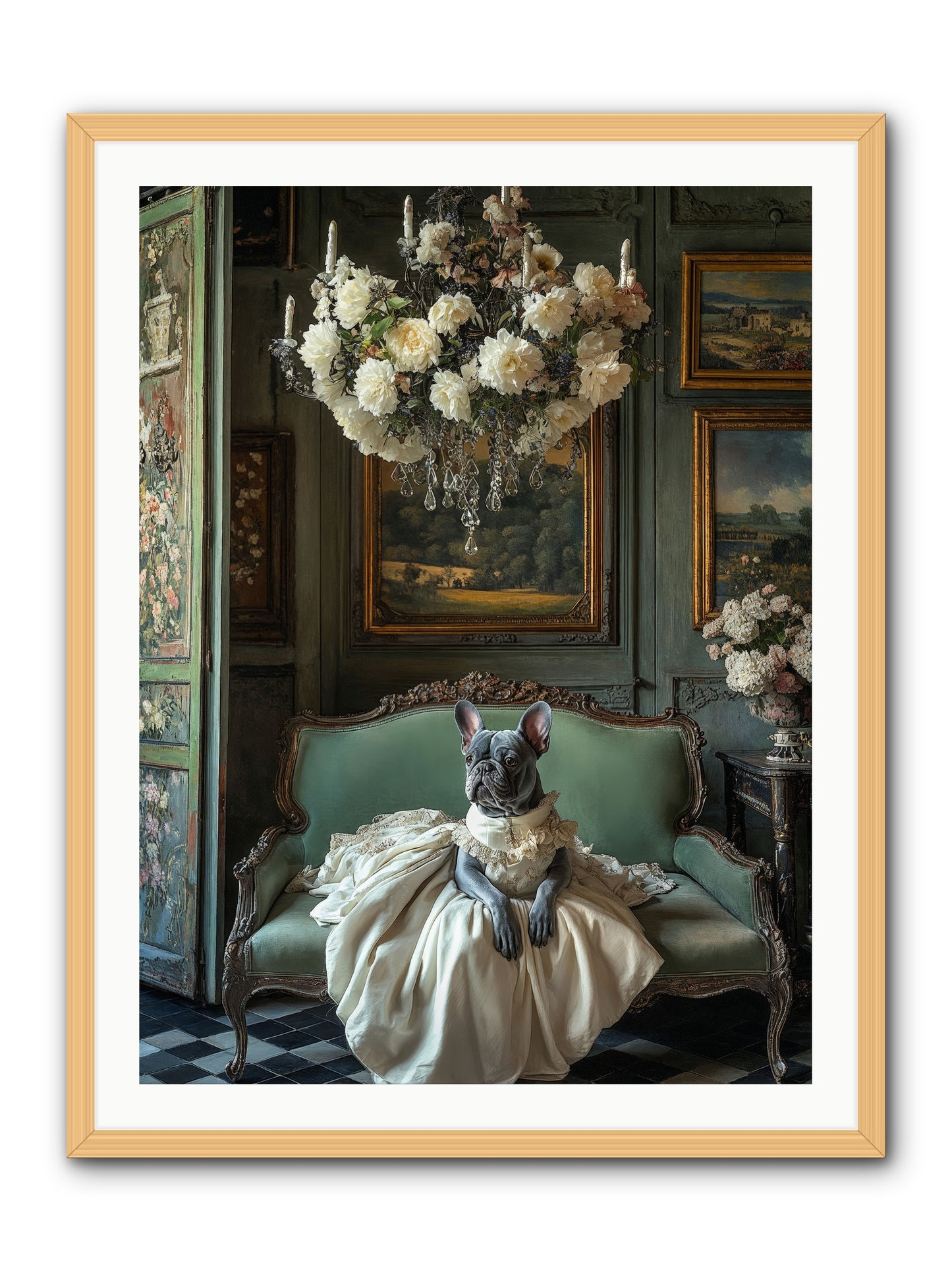 Collecting Cloud GardensRez -- Framed Print - Natural 30x40