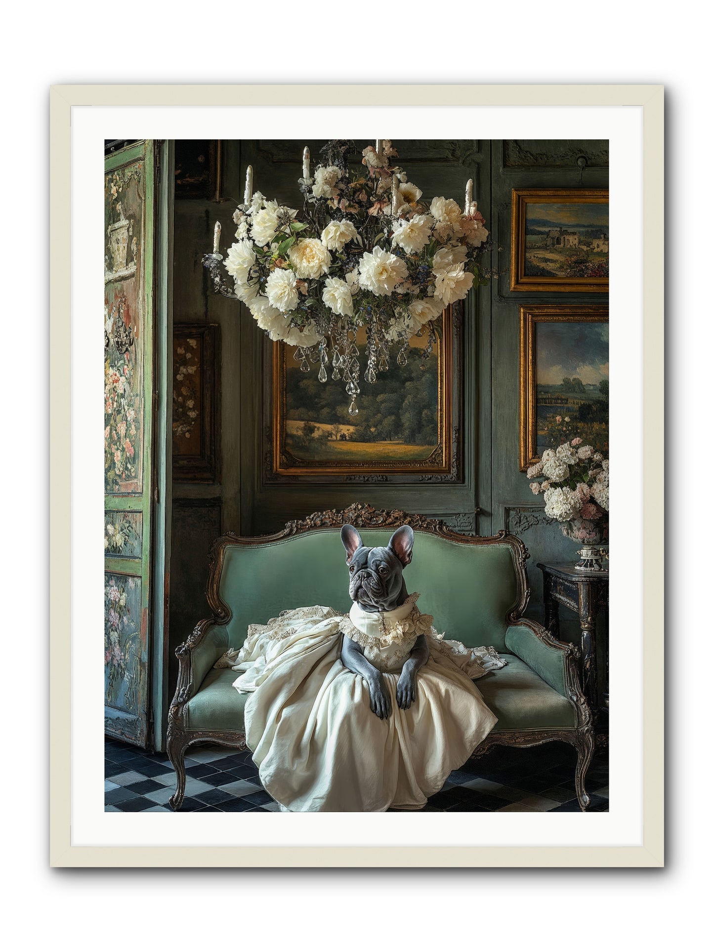 Collecting Cloud GardensRez -- Framed Print - White 30x40