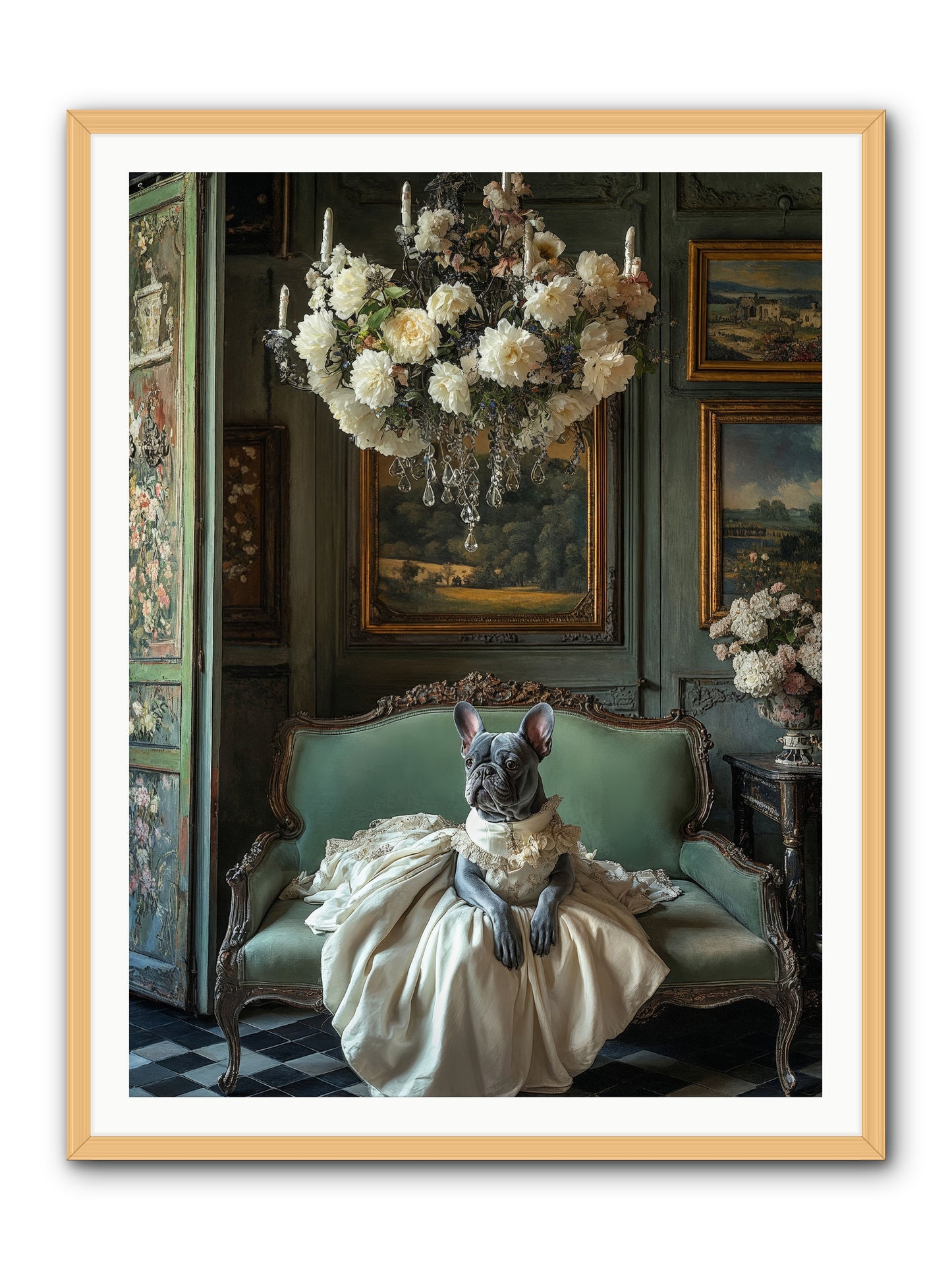 Collecting Cloud GardensRez -- Framed Print - Natural 36x48