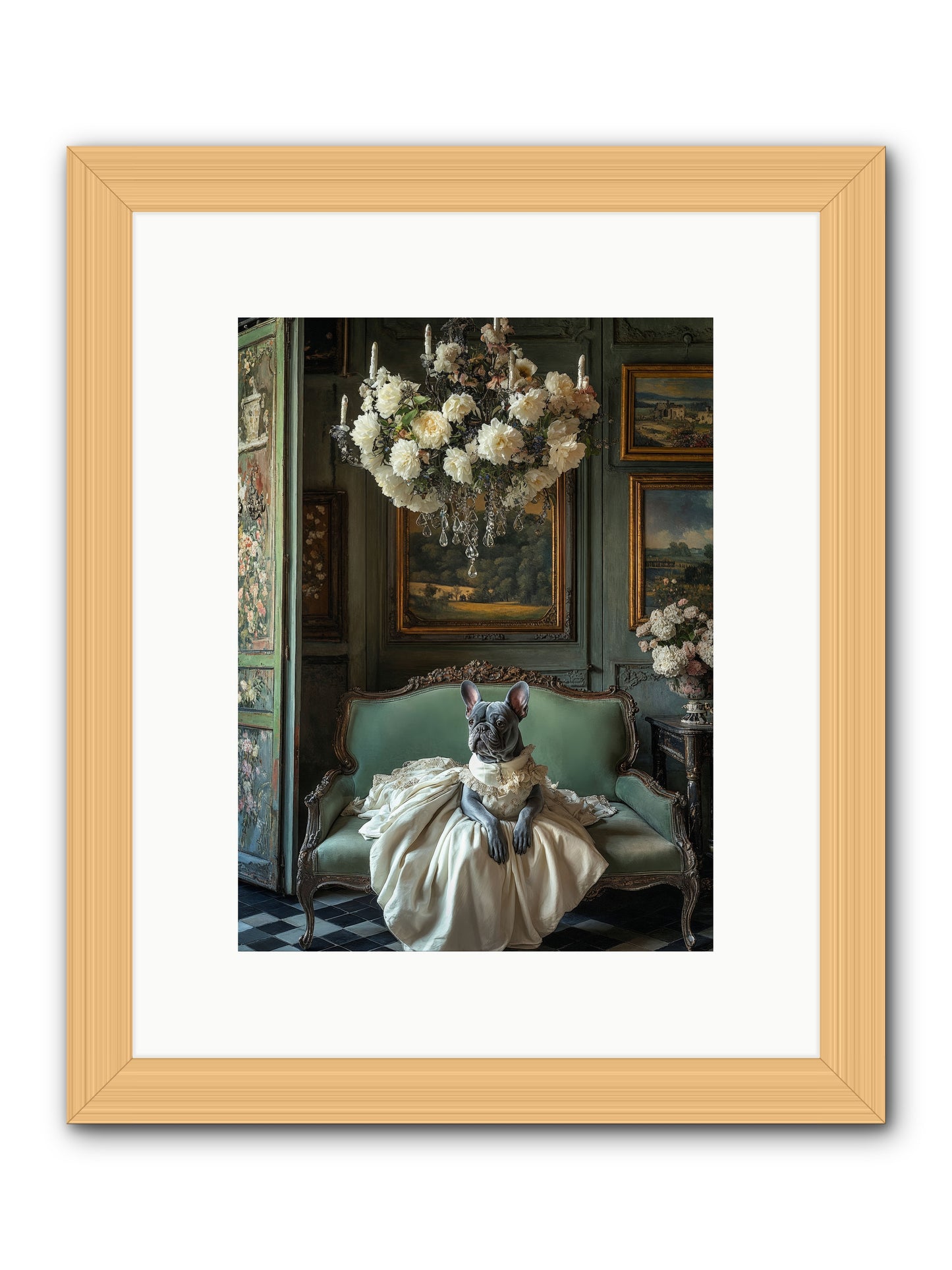 Collecting Cloud GardensRez -- Framed Print - Natural 9x12