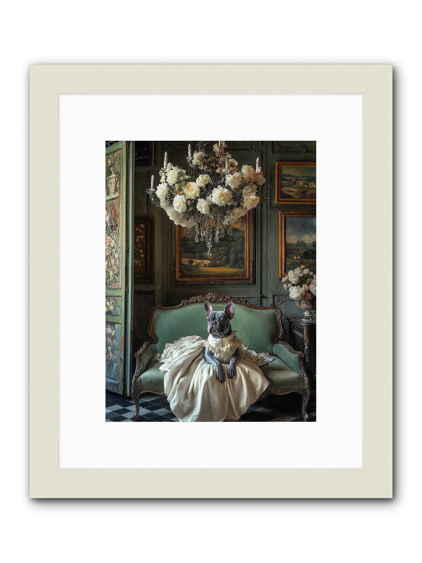 Collecting Cloud GardensRez -- Framed Print - White 9x12