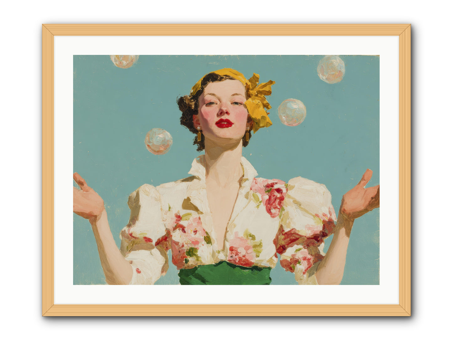 Collector of Precious Moments -- Framed Print - Natural 32x24