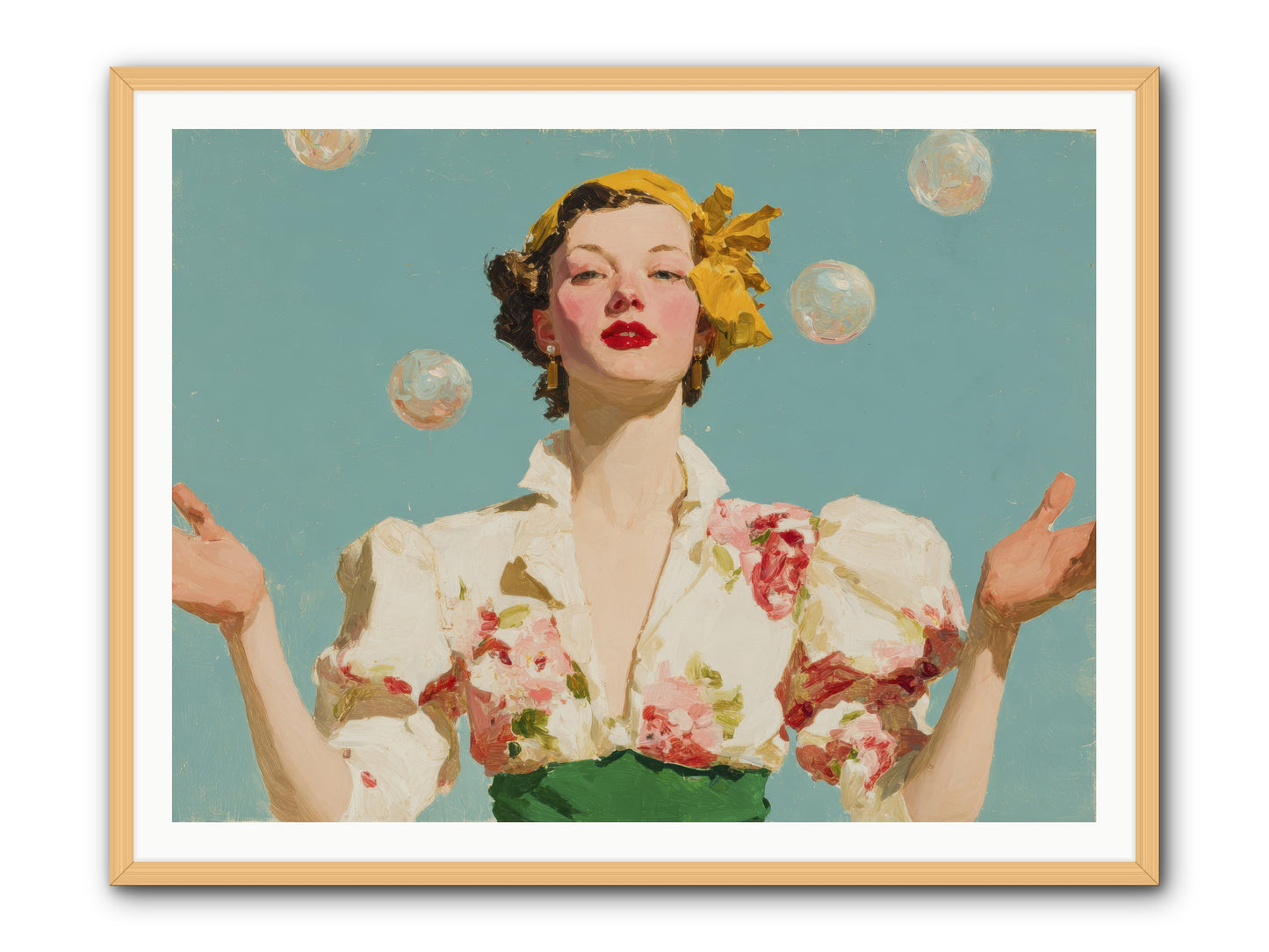 Collector of Precious Moments -- Framed Print - Natural 48x36