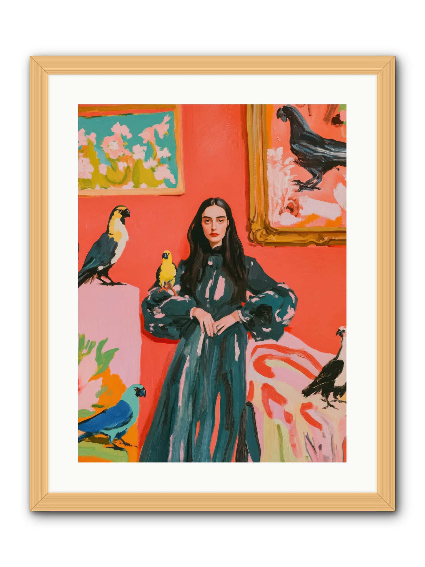 Companions Of The Mind -- Framed Print - Natural 18x24