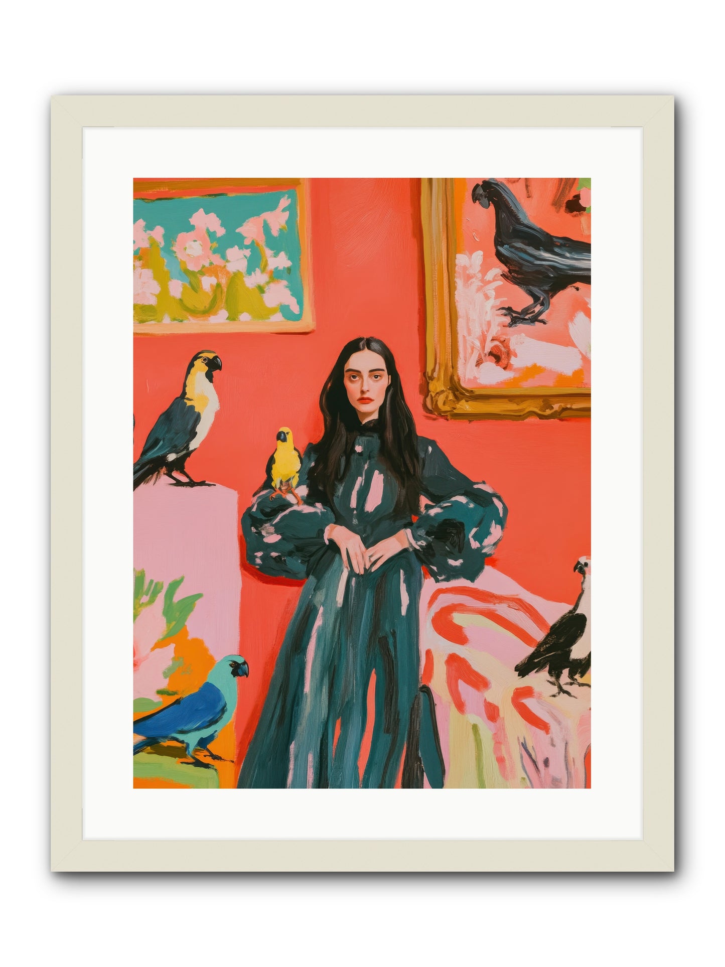 Companions Of The Mind -- Framed Print - White 18x24