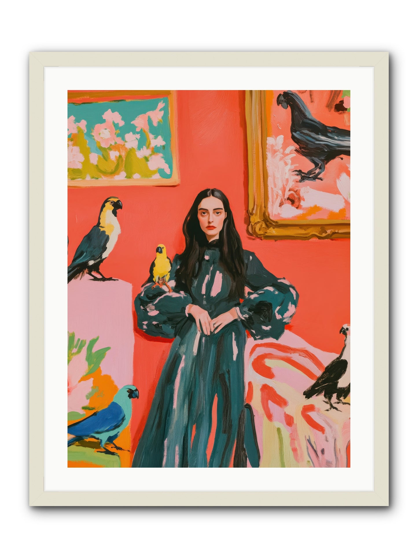 Companions Of The Mind -- Framed Print - White 24x32