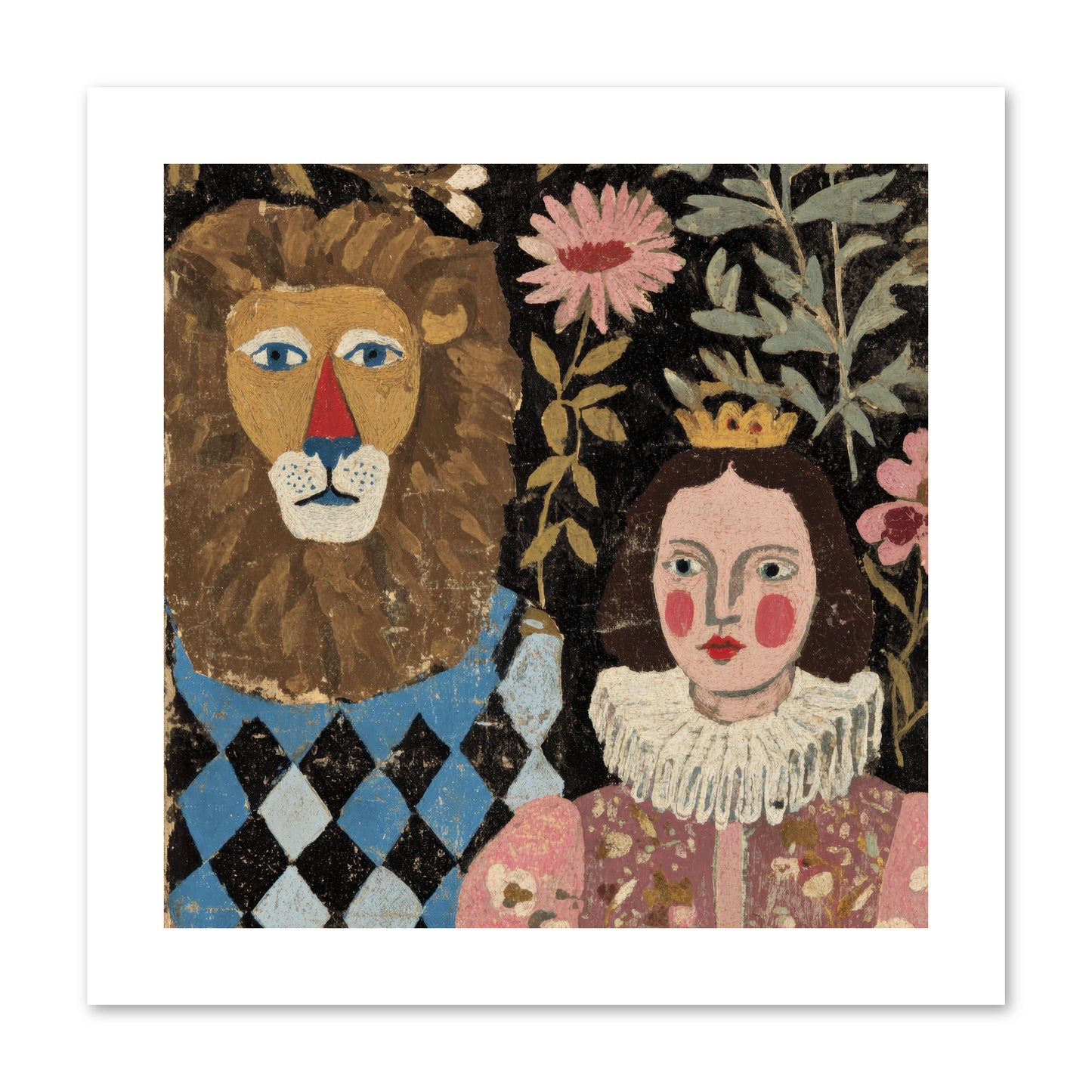 Companions in the Secret Garden -- Paper Print 10x10