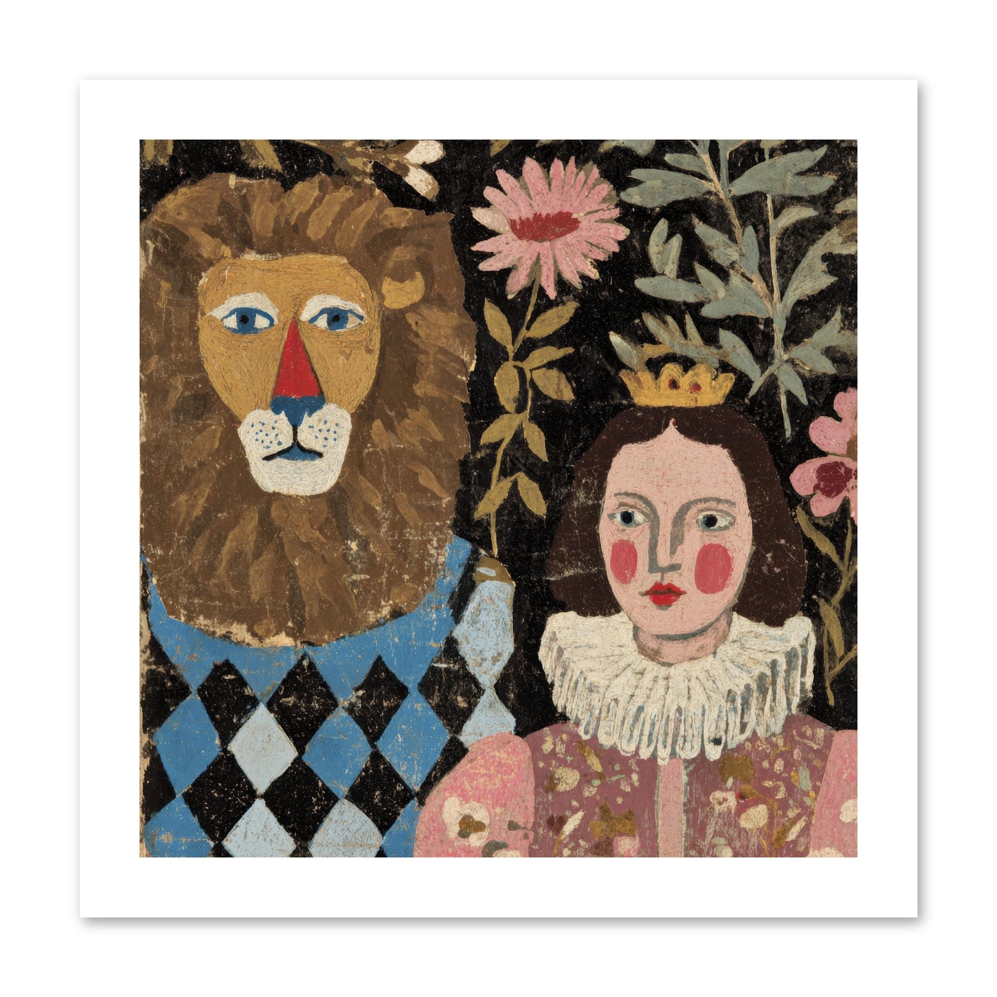 Companions in the Secret Garden -- Paper Print 12x12