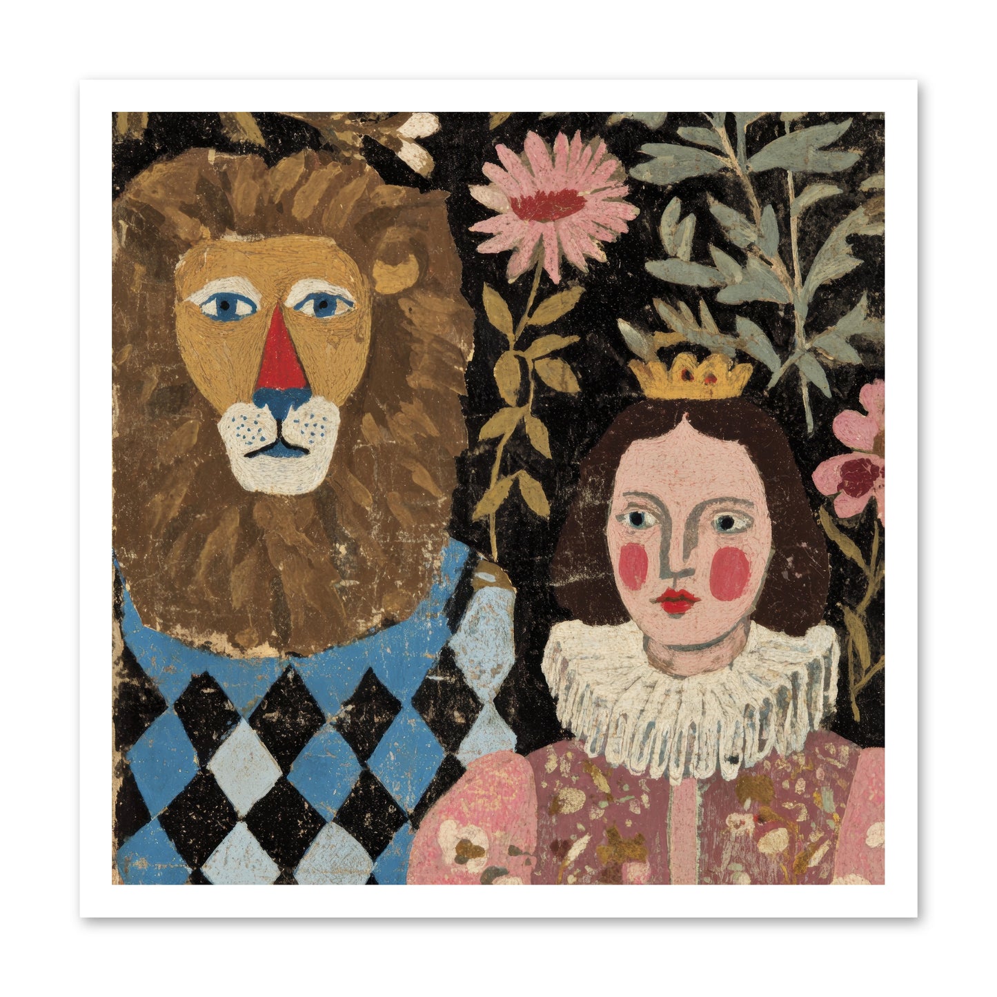 Companions in the Secret Garden -- Paper Print 24x24