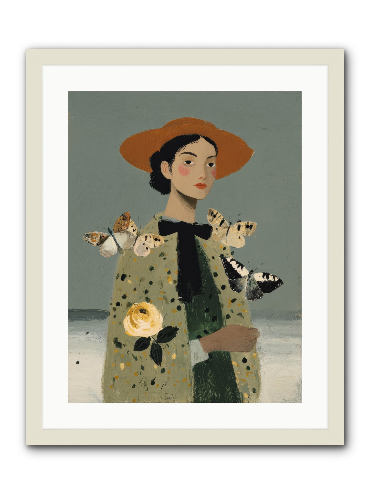 Company of Travelers -- Framed Print - White 18x24