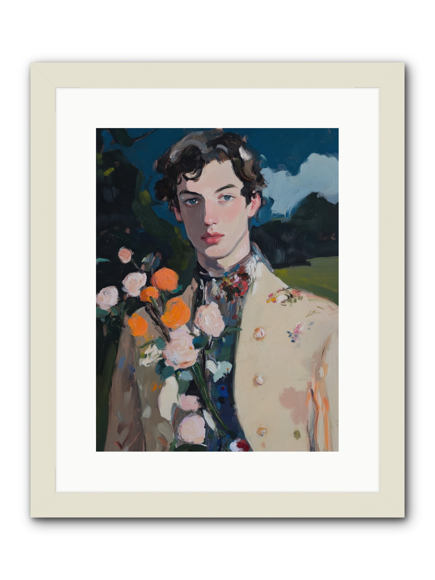 Complete Adoration -- Framed Print - White 12x16