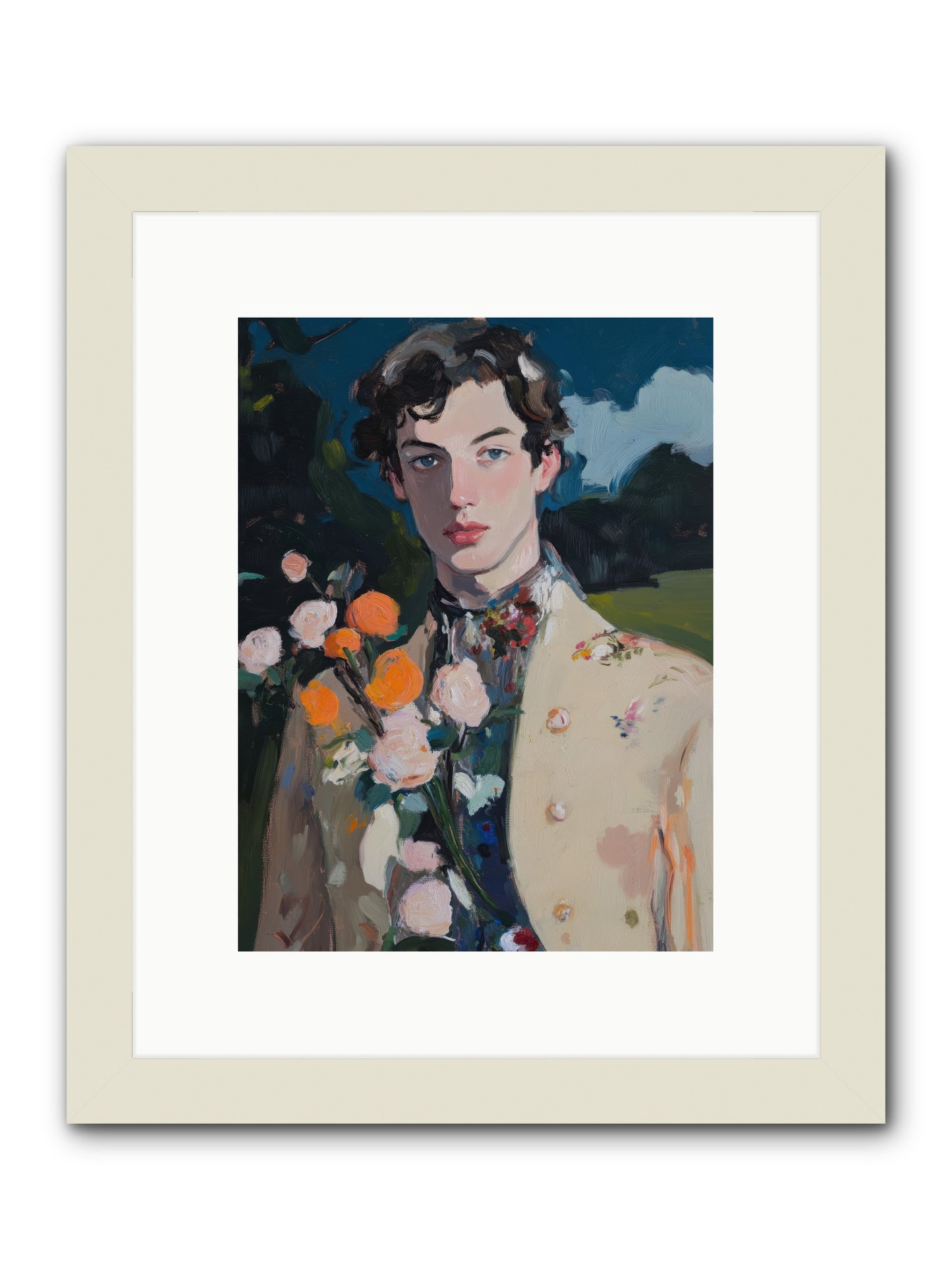 Complete Adoration -- Framed Print - White 9x12