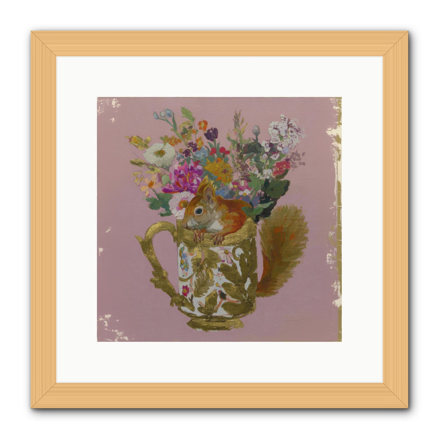 Confessions of the Teacup Court -- Framed Print - Natural 12x12