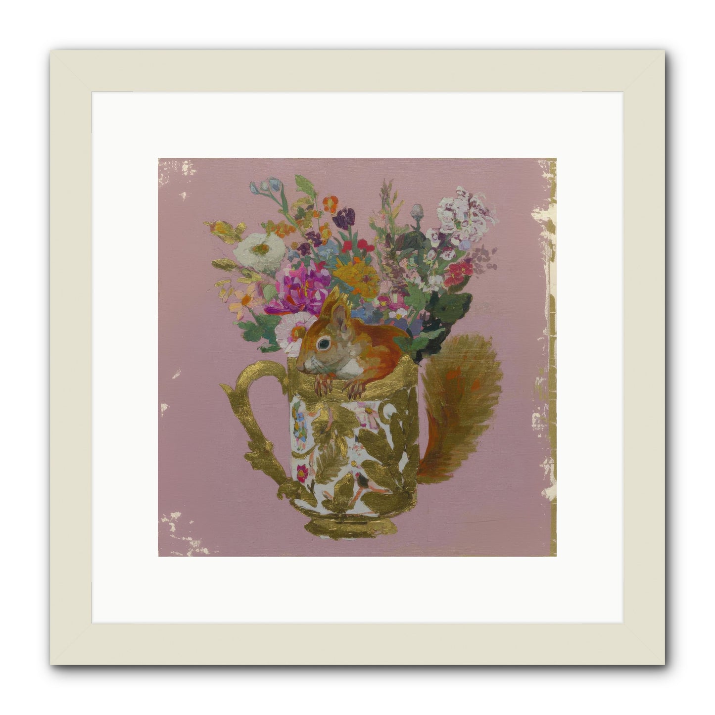 Confessions of the Teacup Court -- Framed Print - White 12x12