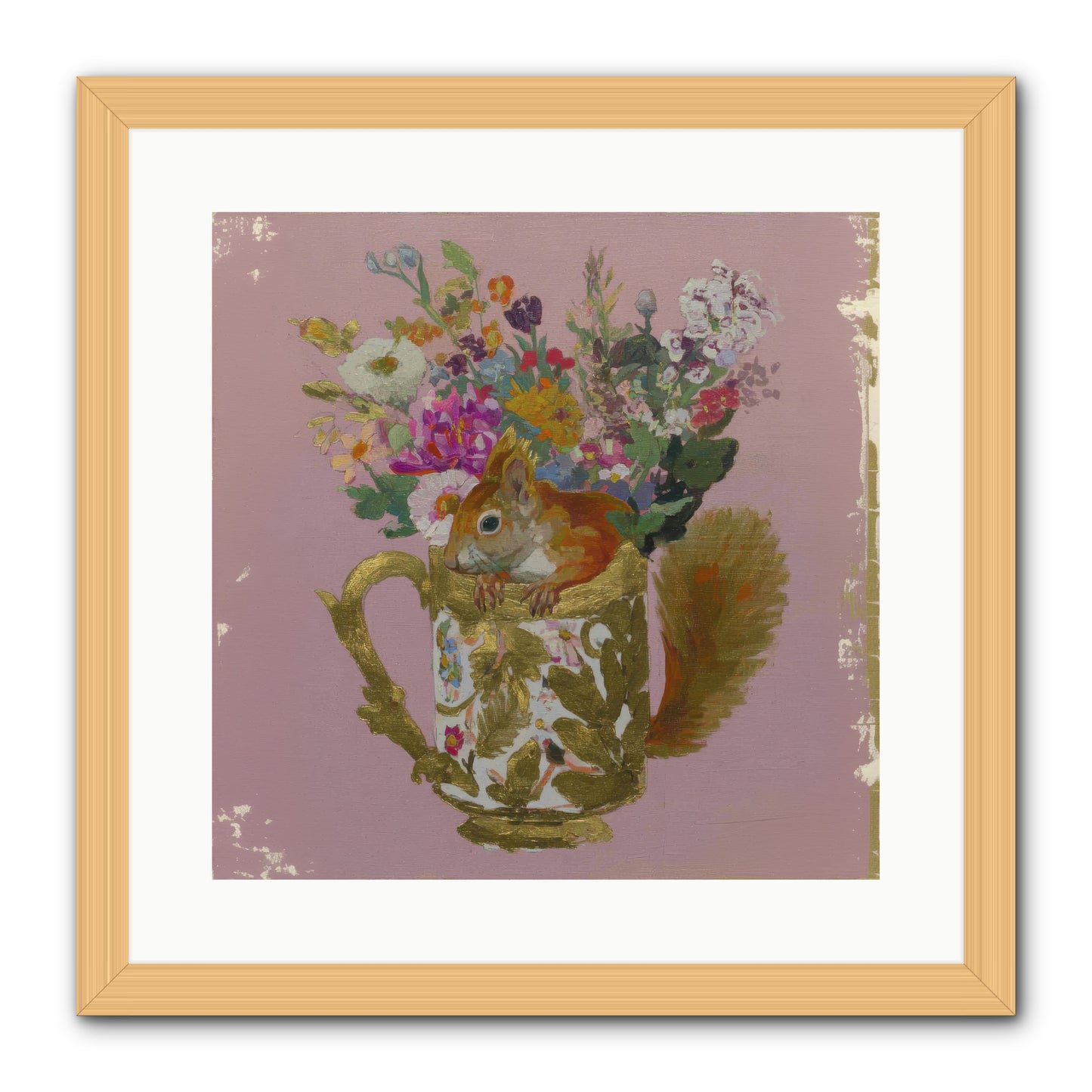 Confessions of the Teacup Court -- Framed Print - Natural 16x16