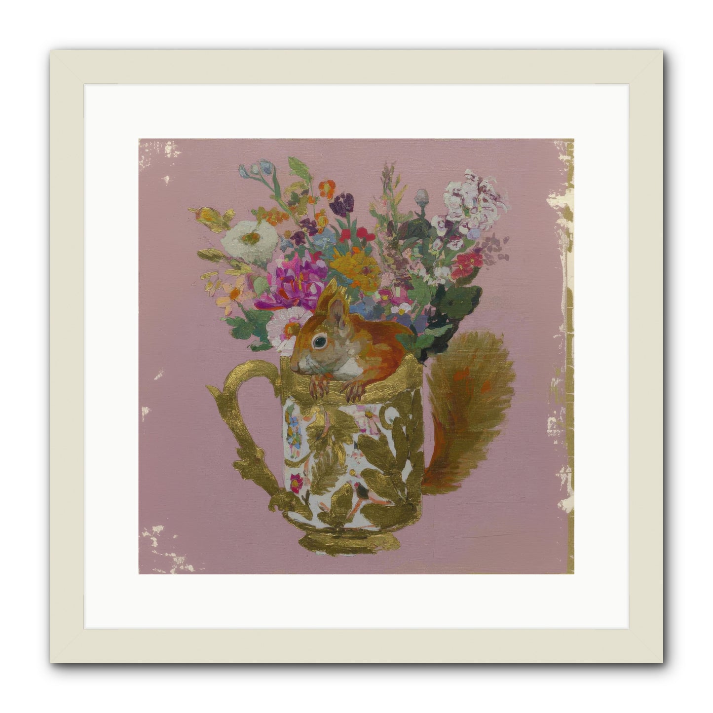 Confessions of the Teacup Court -- Framed Print - White 16x16