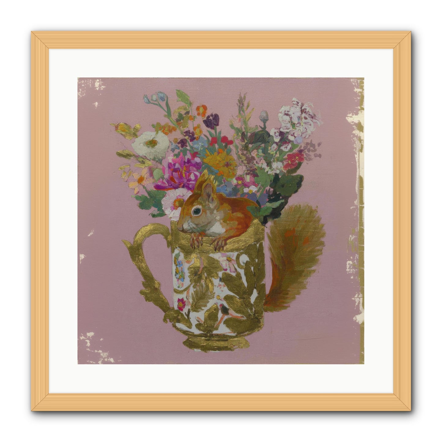 Confessions of the Teacup Court -- Framed Print - Natural 20x20