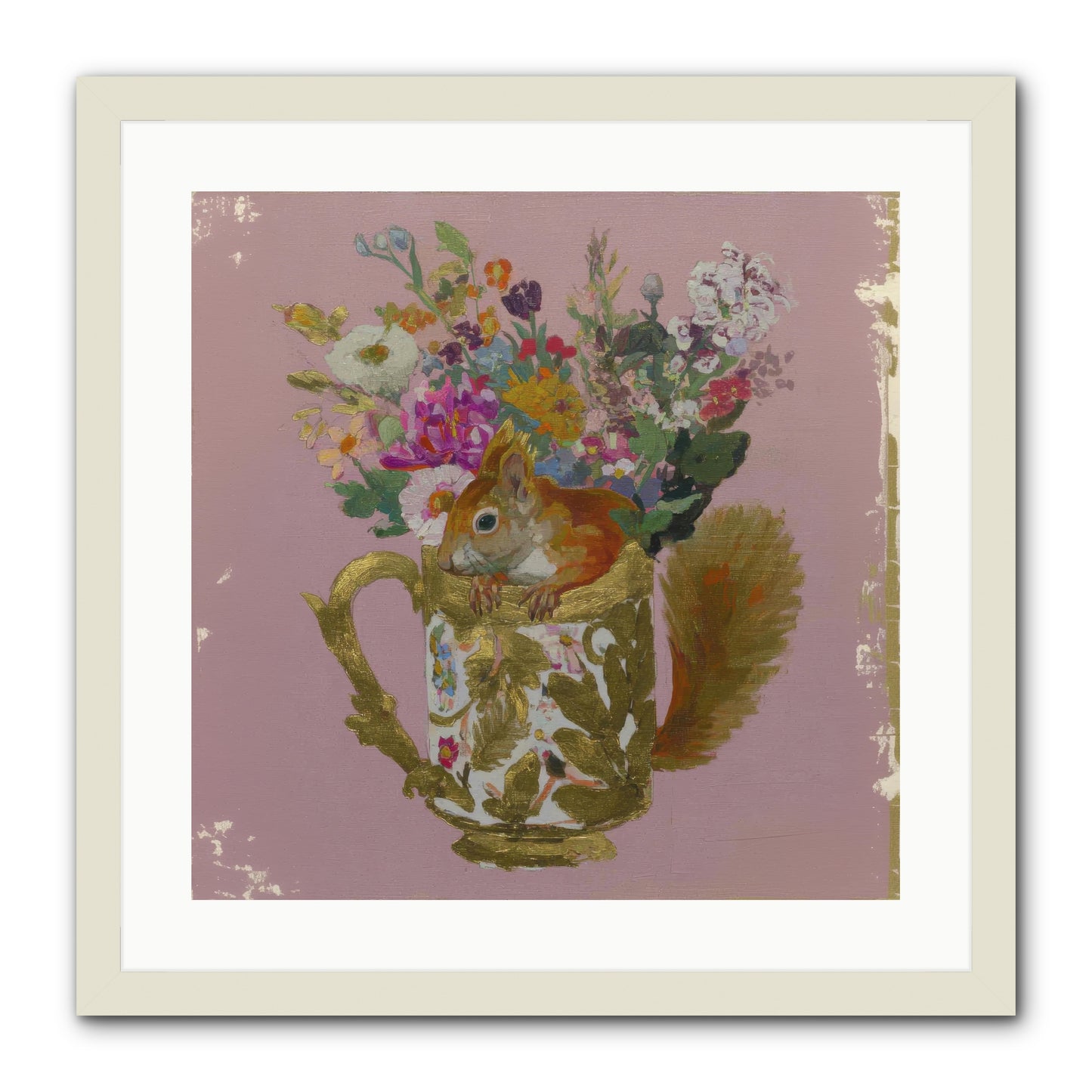 Confessions of the Teacup Court -- Framed Print - White 20x20
