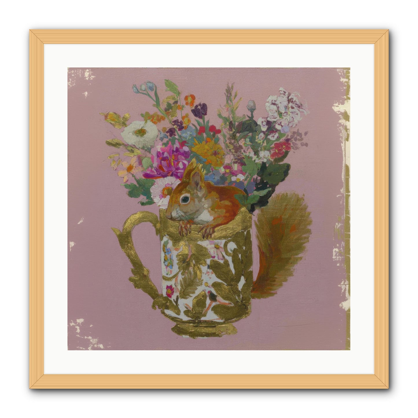 Confessions of the Teacup Court -- Framed Print - Natural 24x24