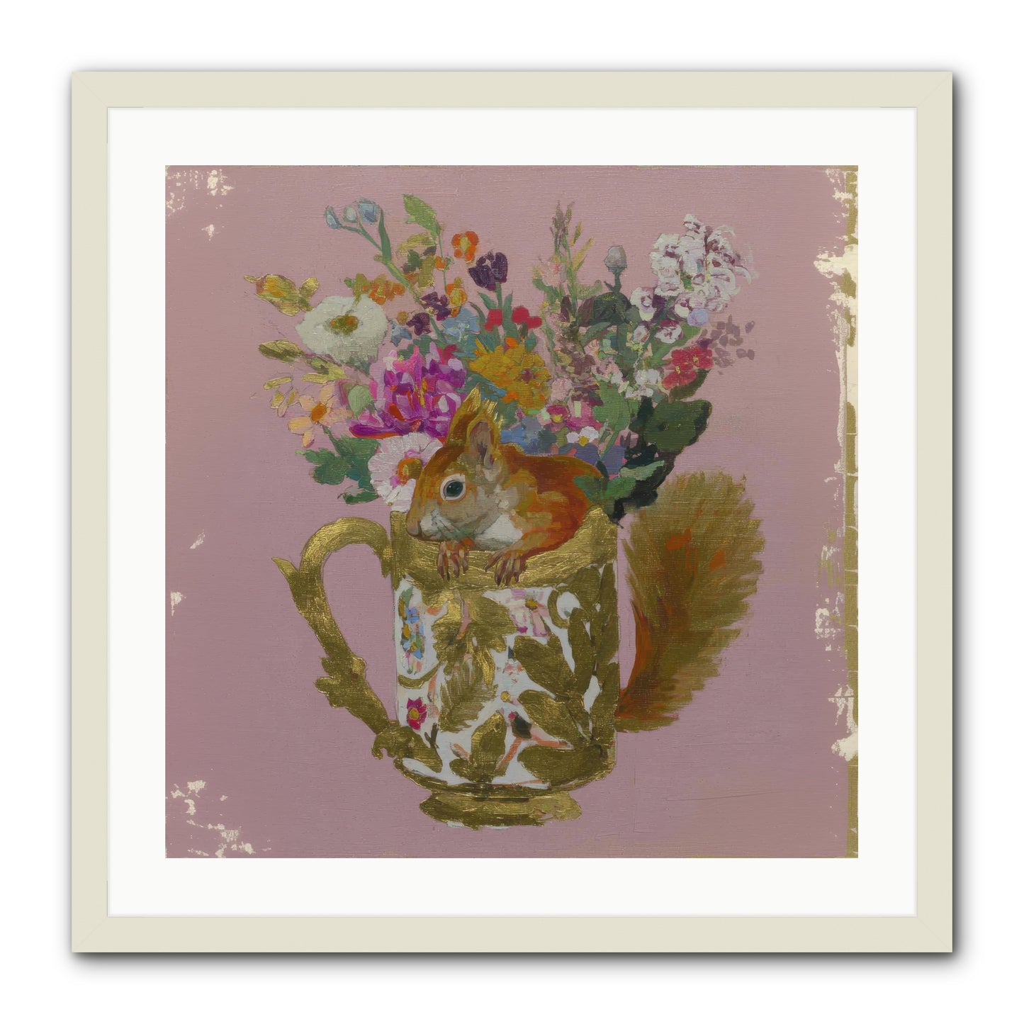 Confessions of the Teacup Court -- Framed Print - White 24x24