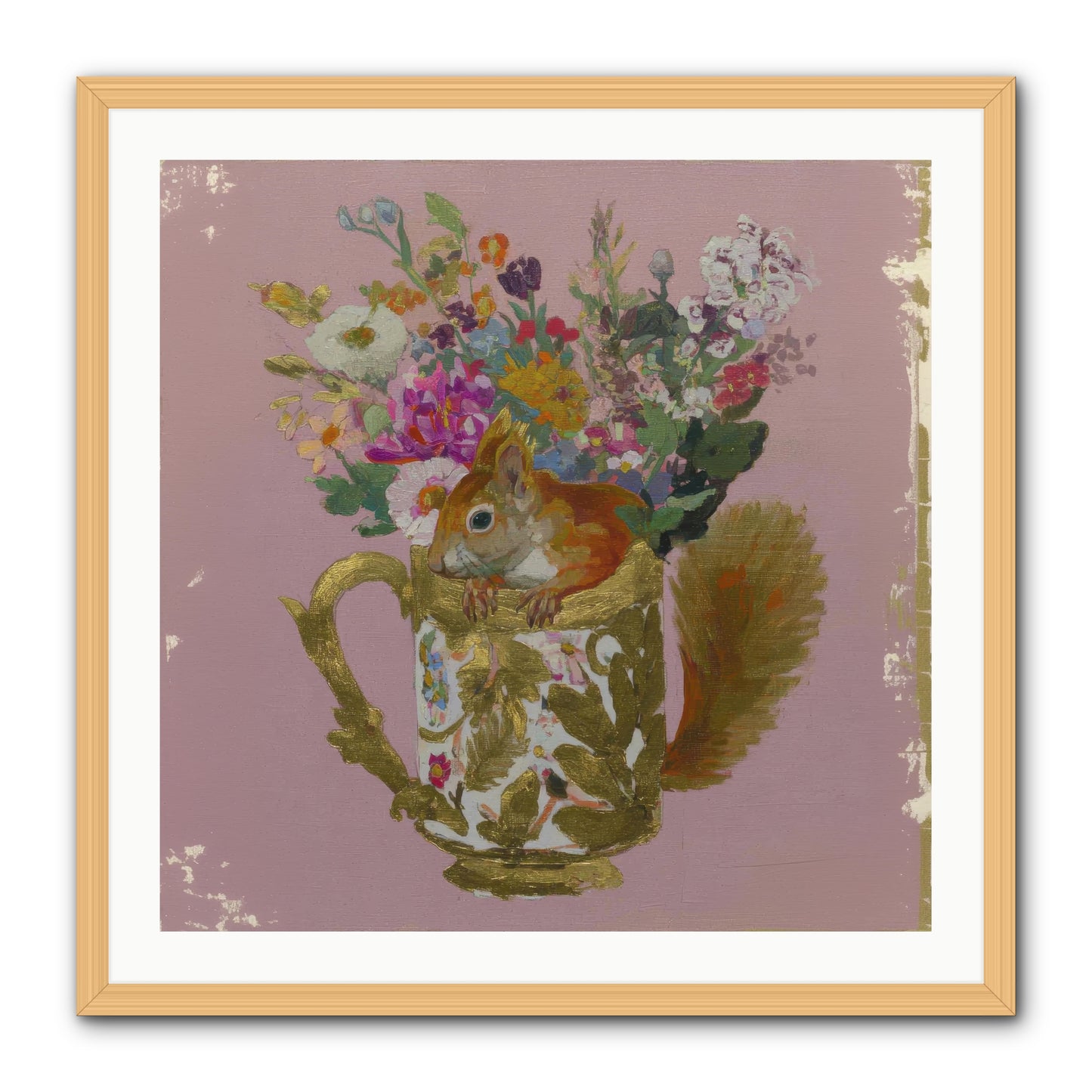 Confessions of the Teacup Court -- Framed Print - Natural 30x30