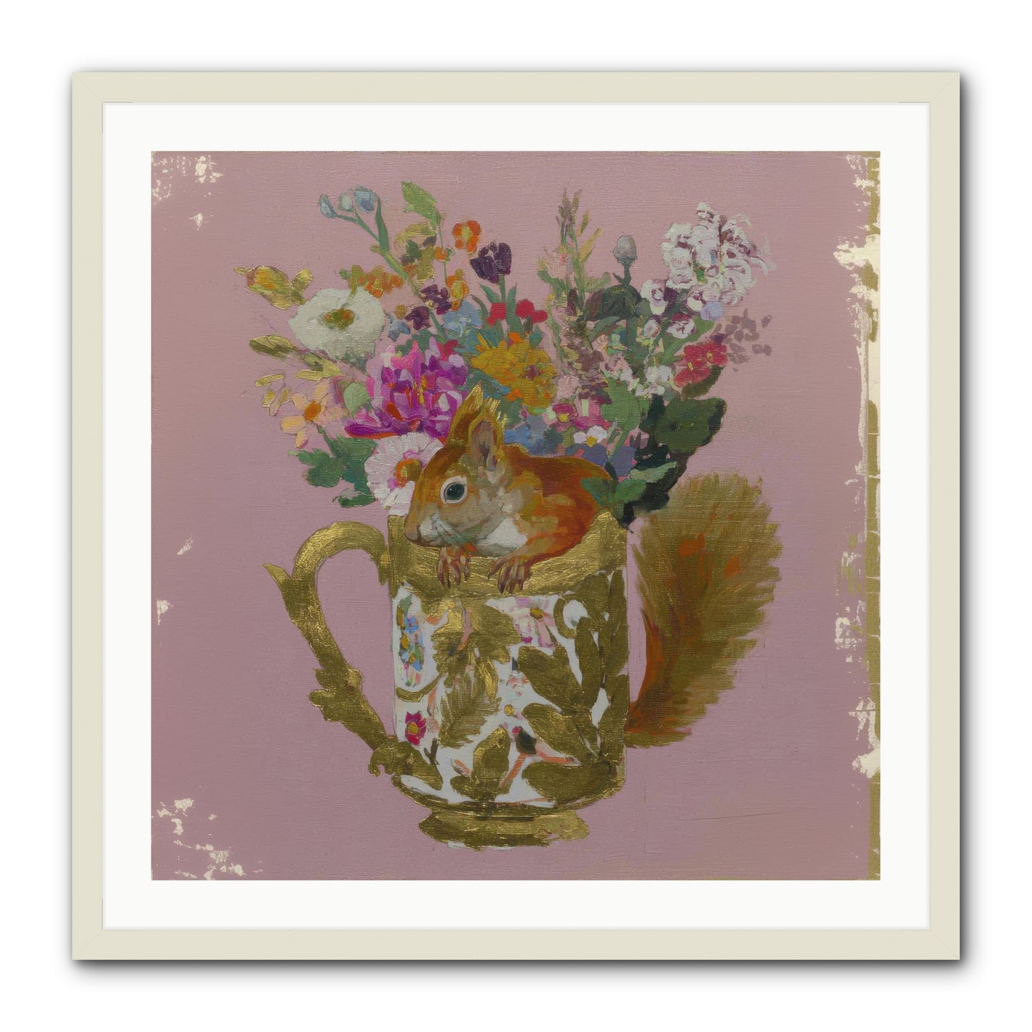 Confessions of the Teacup Court -- Framed Print - White 30x30