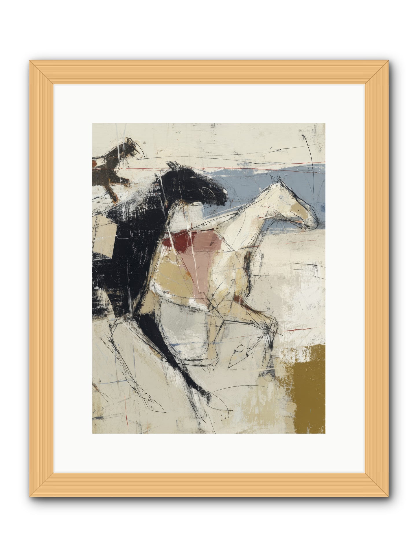 Contemplated -- Framed Print - Natural 12x16