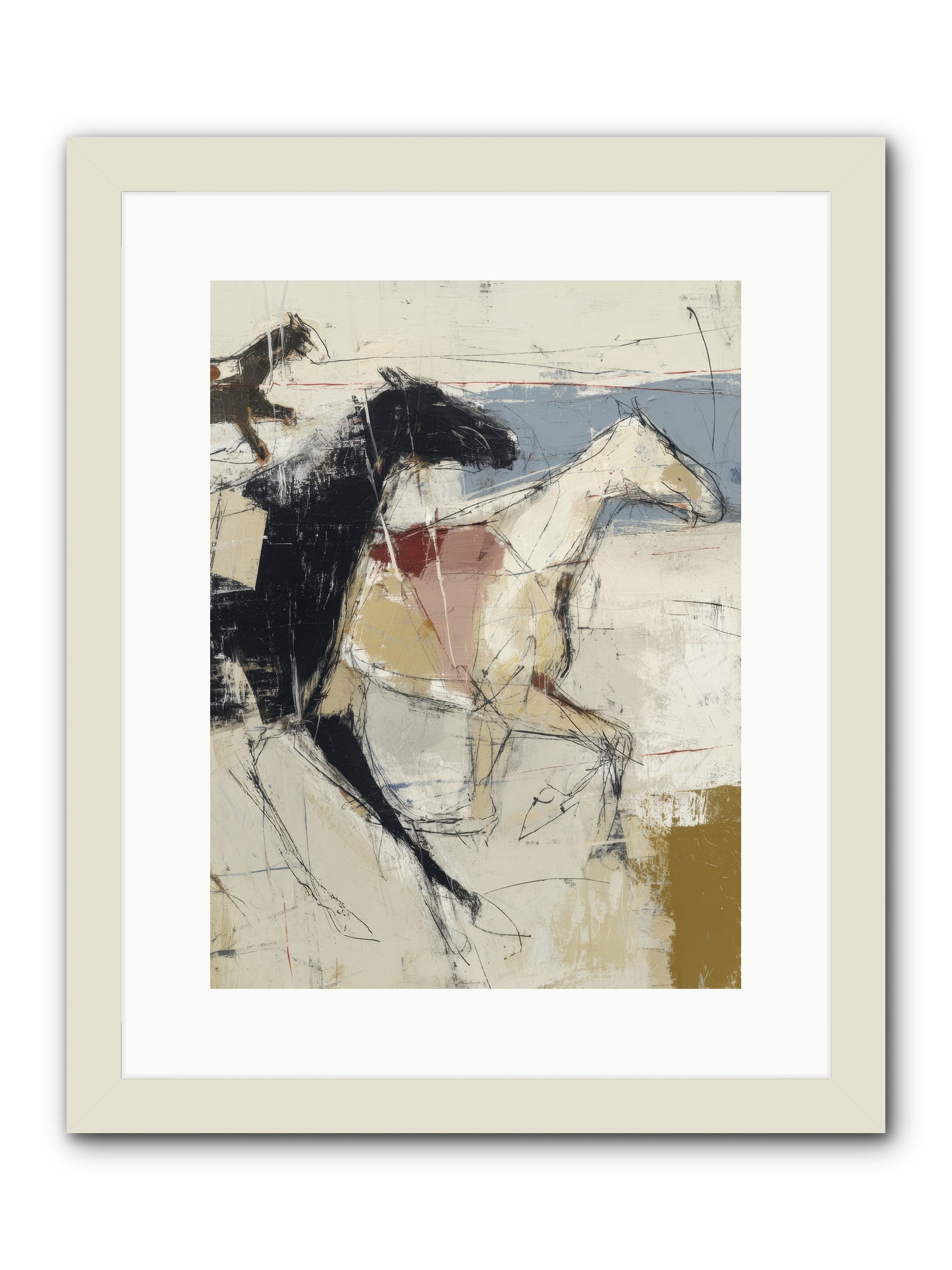 Contemplated -- Framed Print - White 12x16