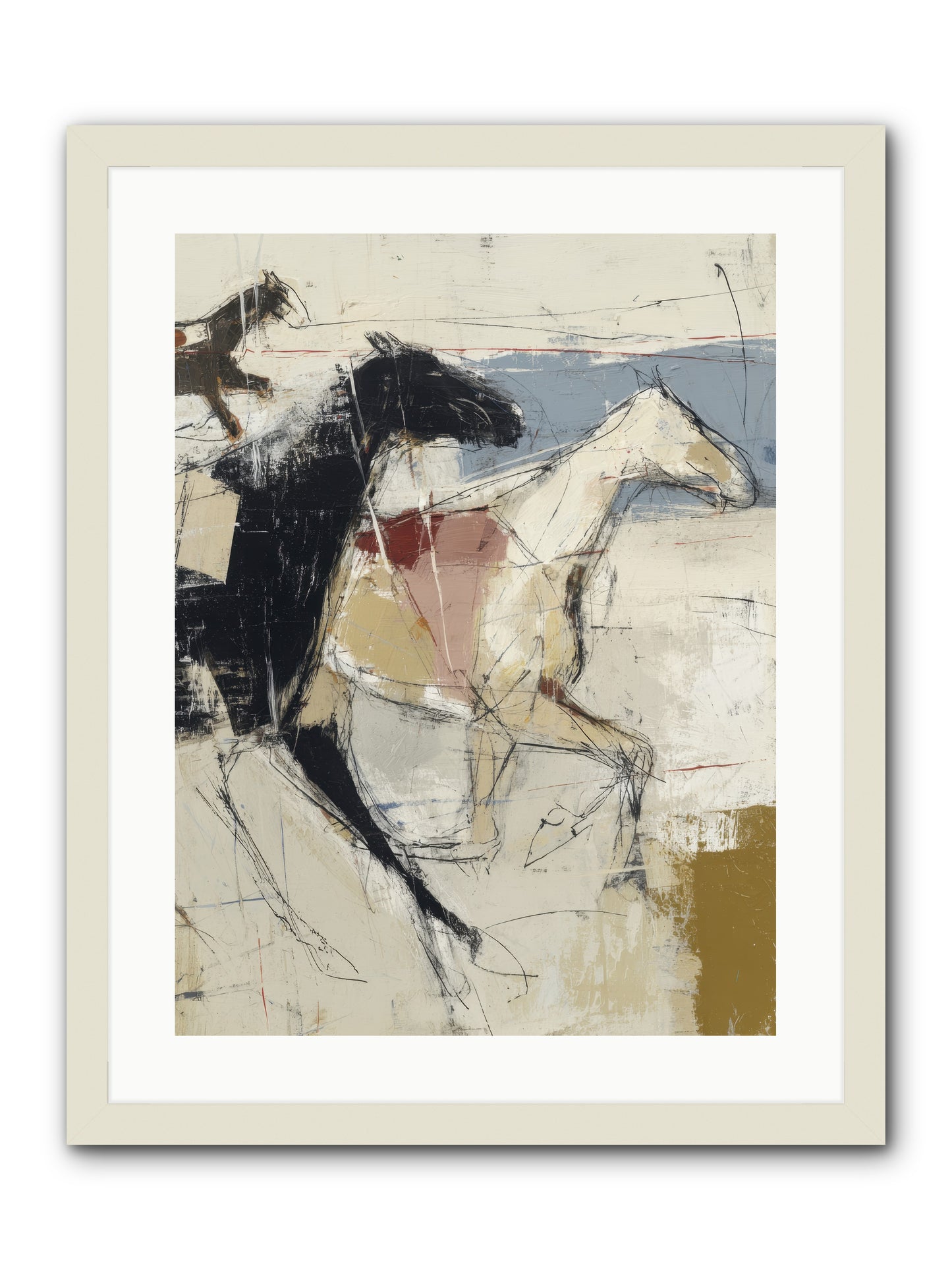 Contemplated -- Framed Print - White 18x24