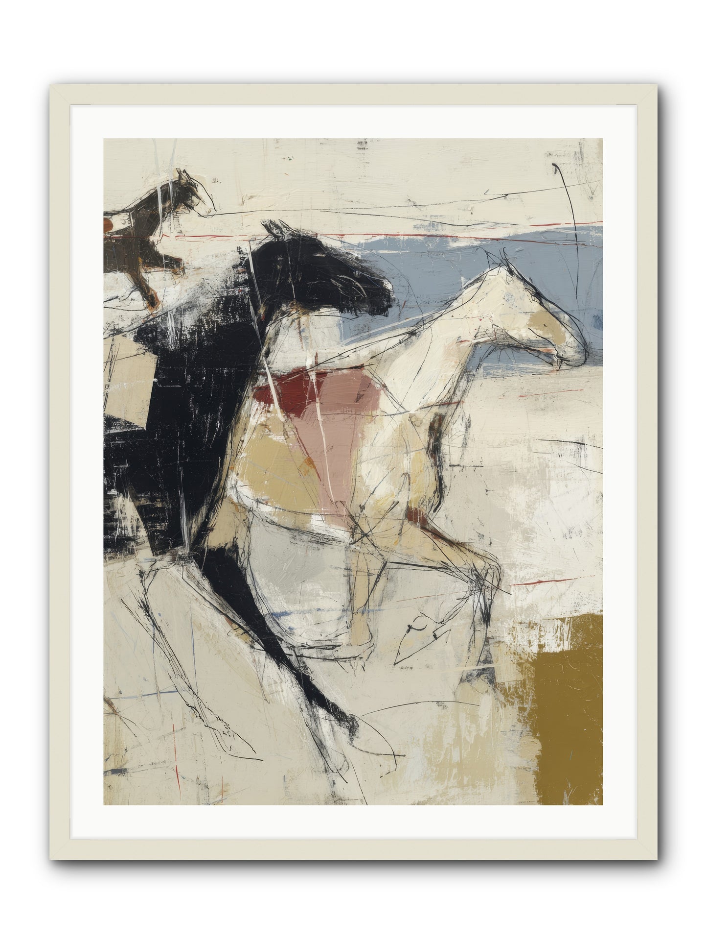 Contemplated -- Framed Print - White 30x40