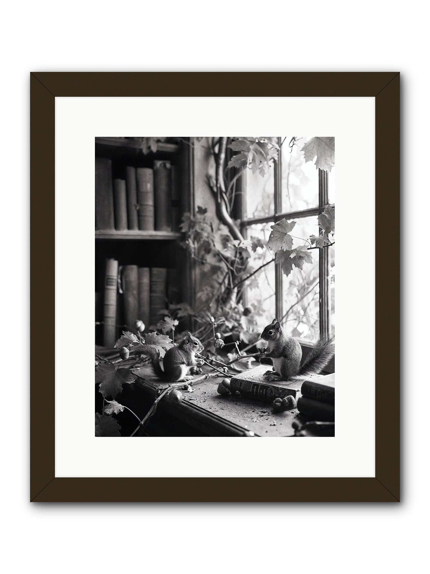 Conversation -- Framed Print - Black 12x15