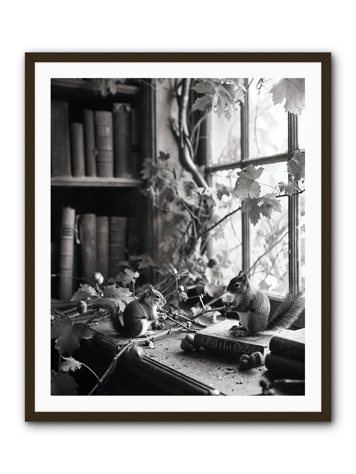 Conversation -- Framed Print - Black 32x40