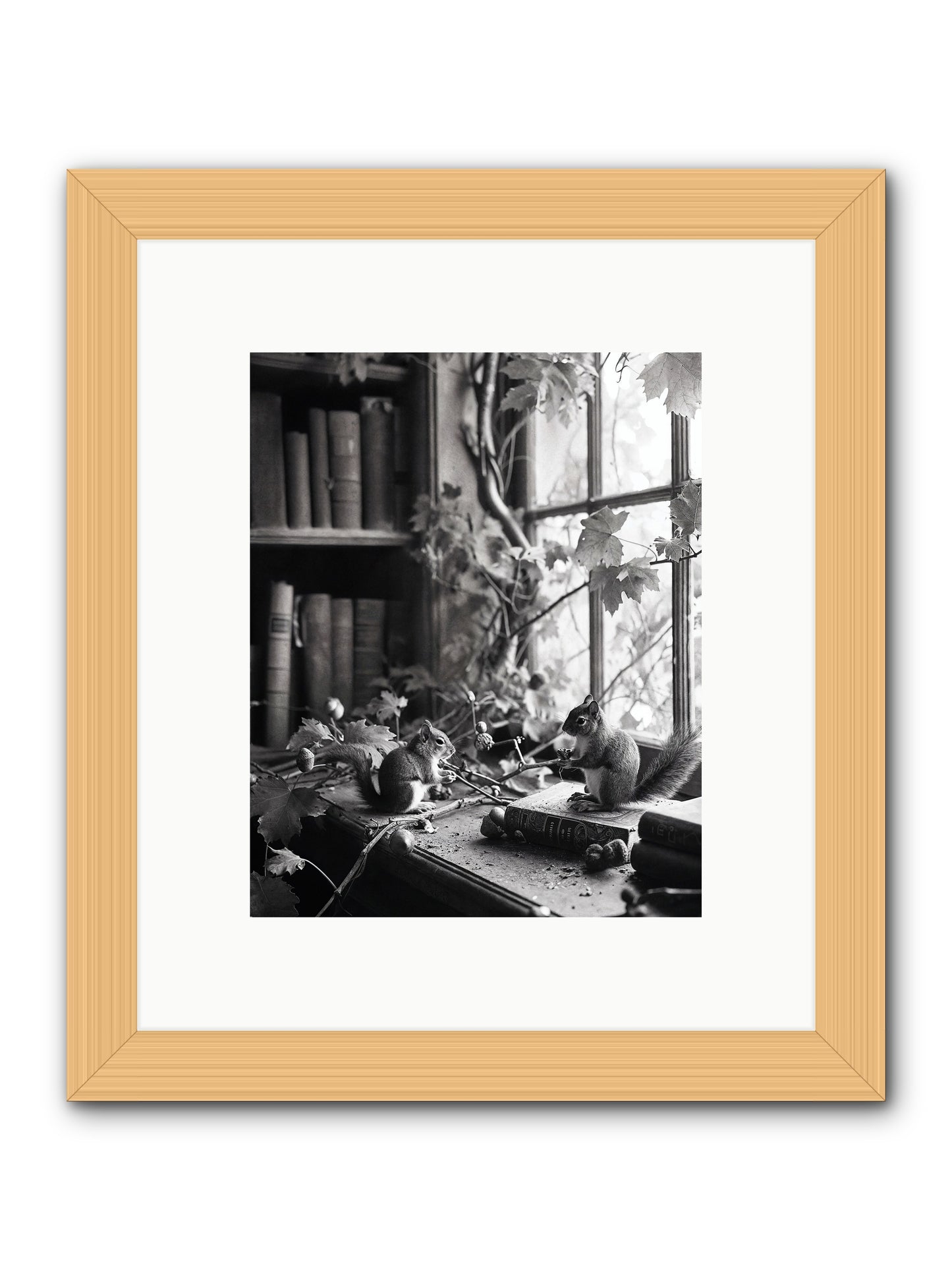 Conversation -- Framed Print - Natural 8x10