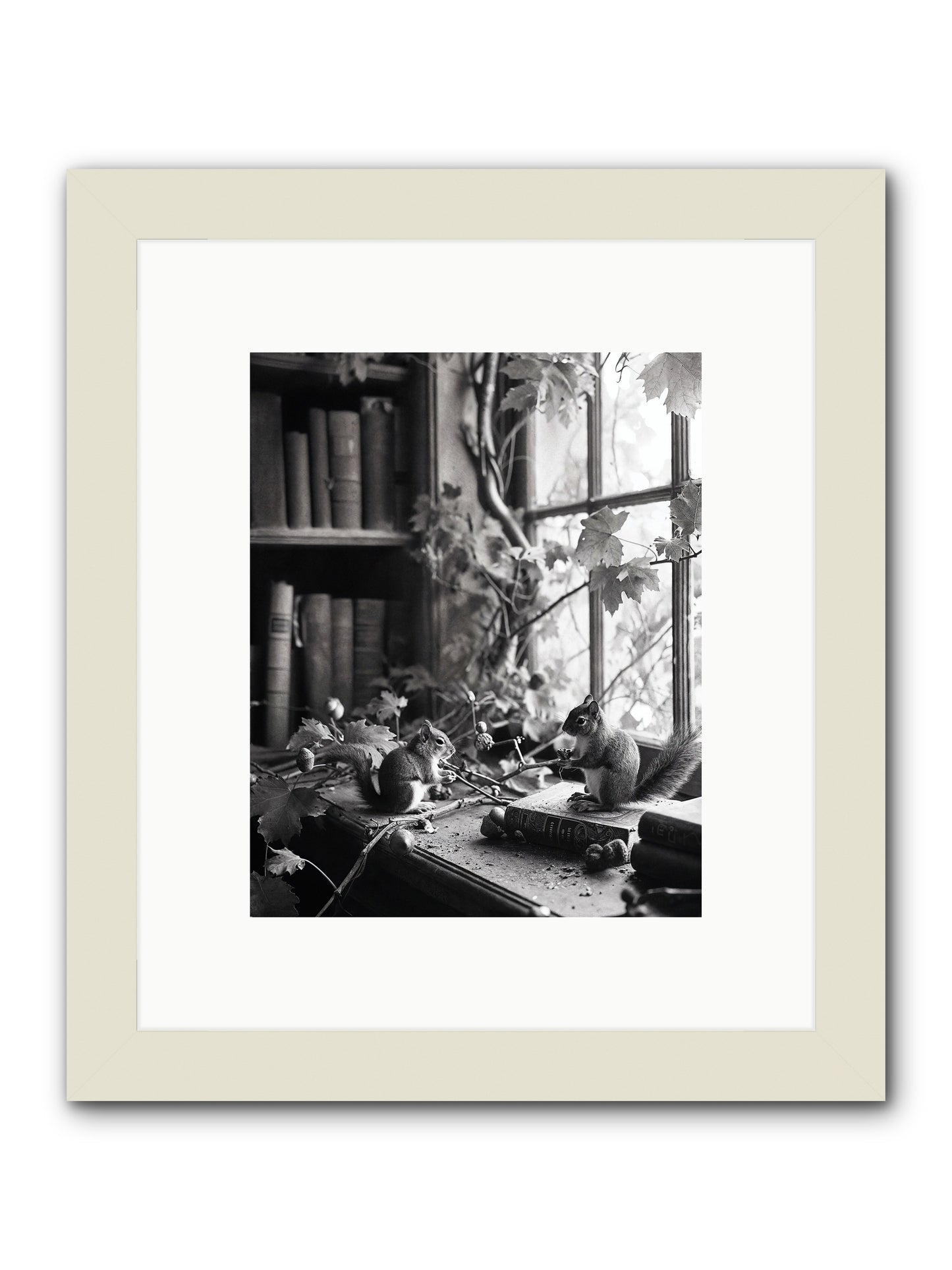 Conversation -- Framed Print - White 8x10