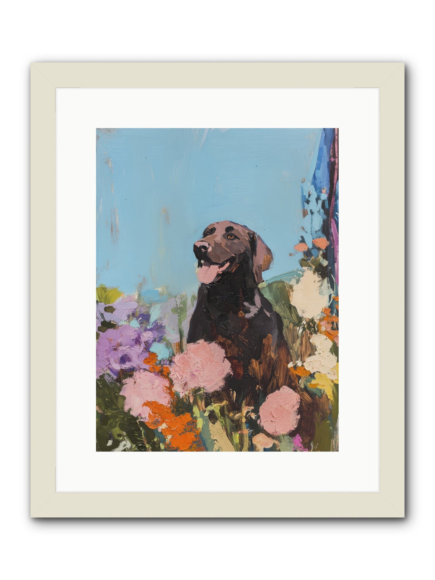 Corduroy -- Framed Print - White 12x16
