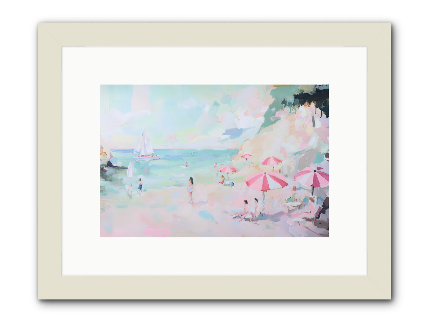 Côte d'Azur Blues -REZ 2 -- Framed Print - White 12x8
